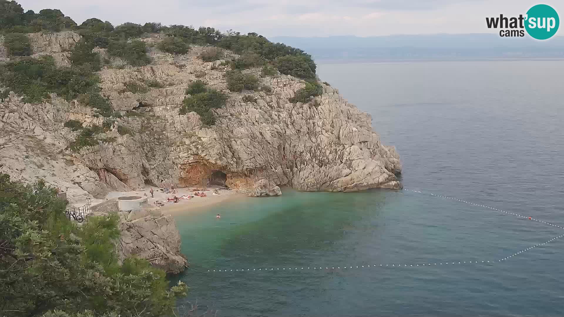 Cámara web de la playa de Brseč en Mošćenička Draga, Croacia