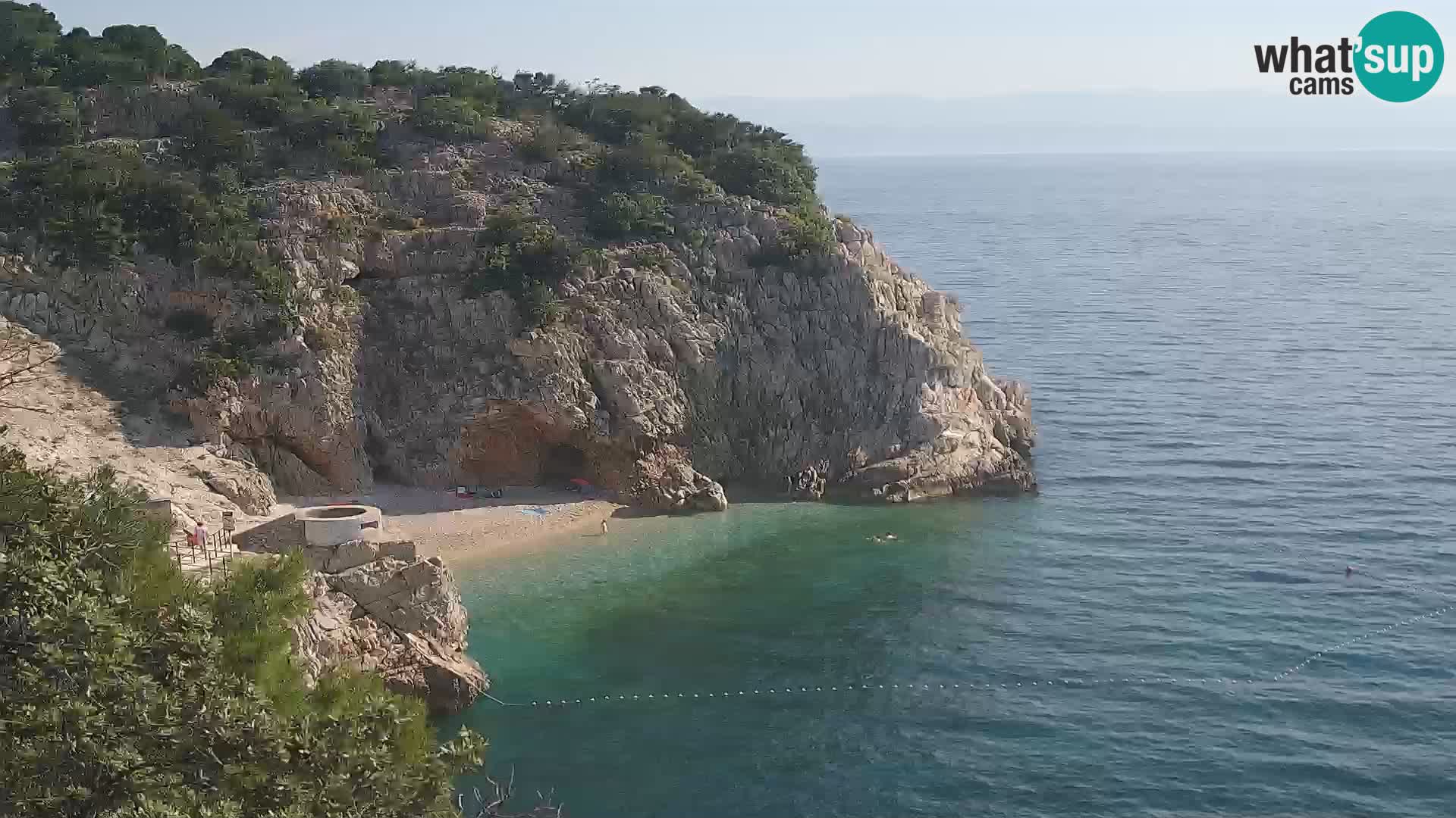 Cámara web de la playa de Brseč en Mošćenička Draga, Croacia