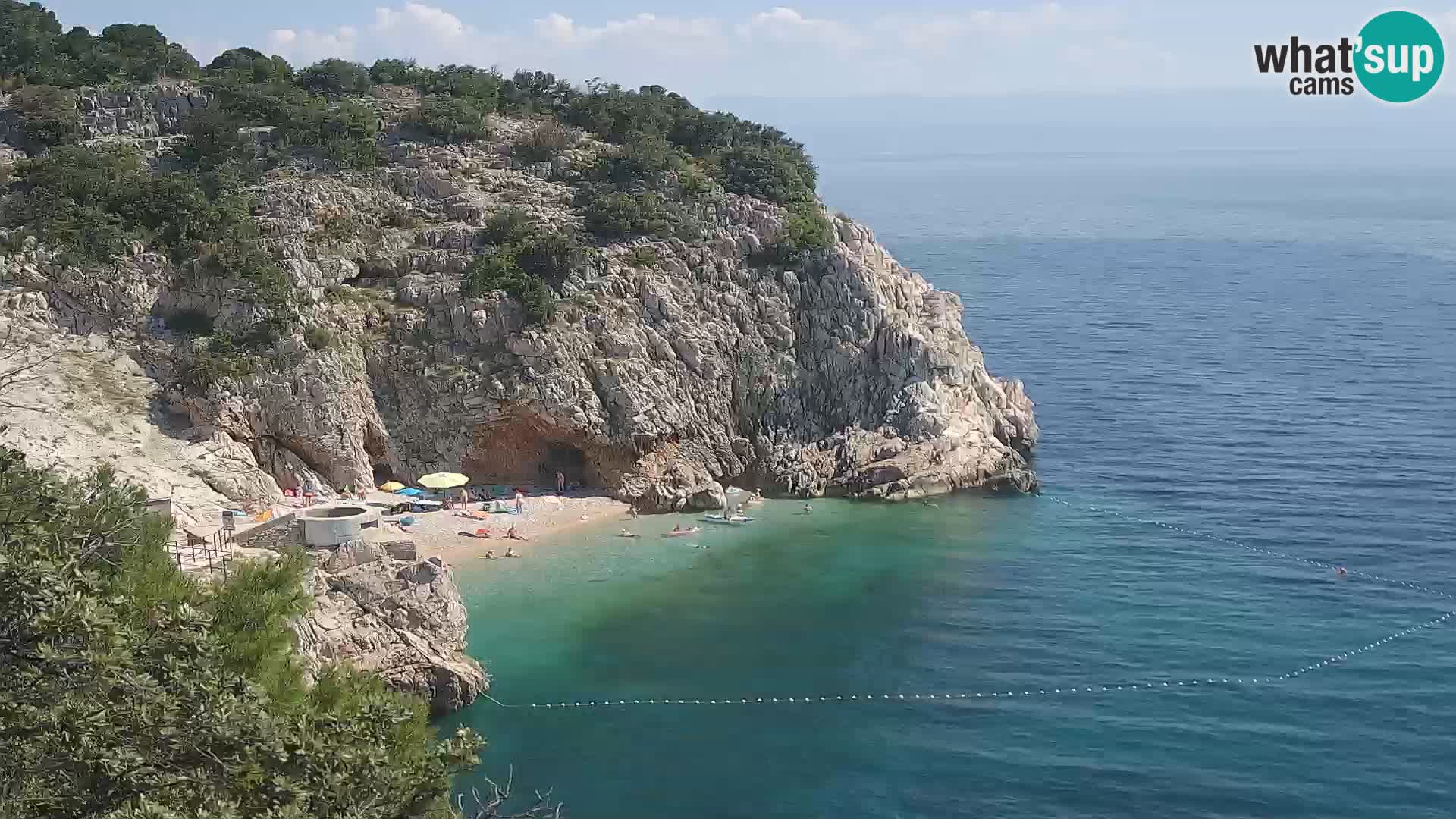 Webcam plage Brseč à Mošćenička Draga, Croatie