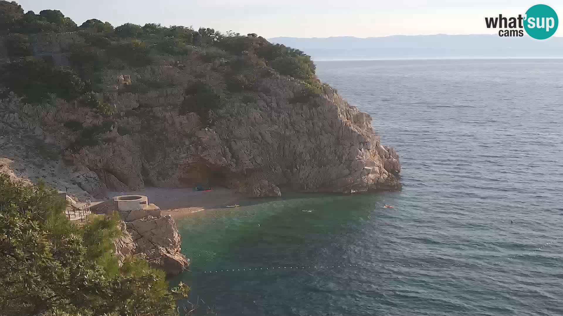 Webcam plage Brseč à Mošćenička Draga, Croatie