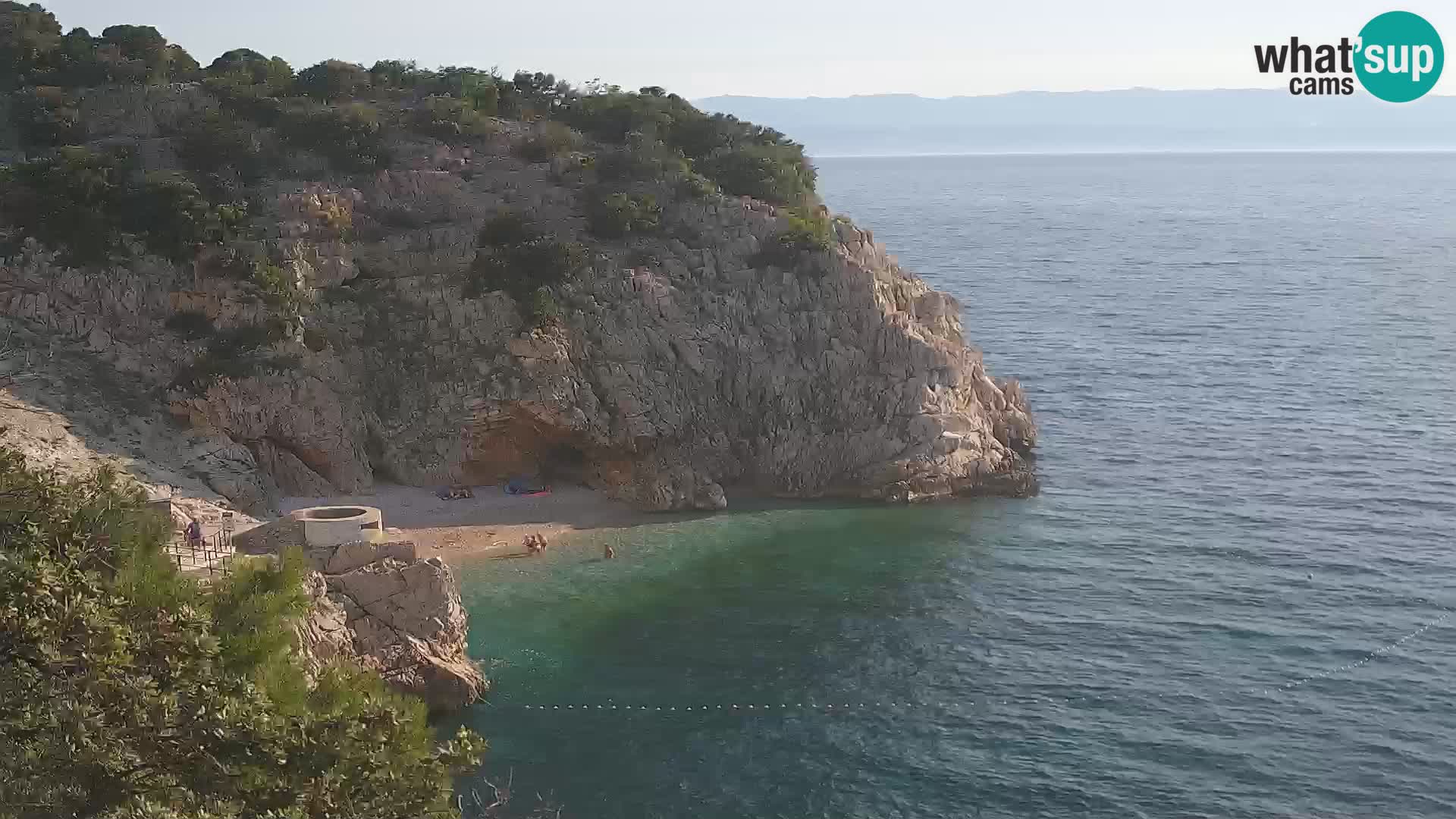 Webcam plage Brseč à Mošćenička Draga, Croatie