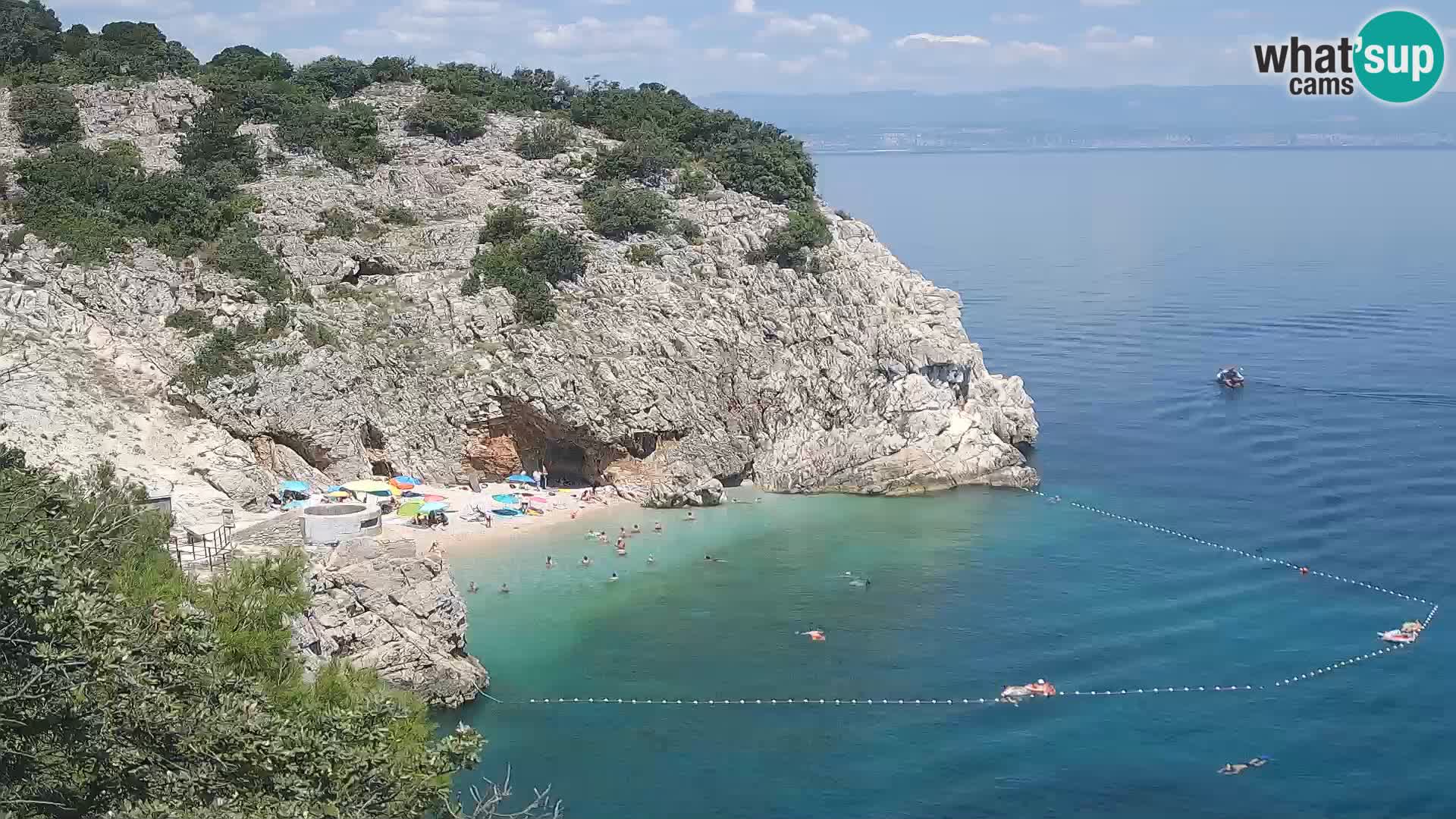 Cámara web de la playa de Brseč en Mošćenička Draga, Croacia