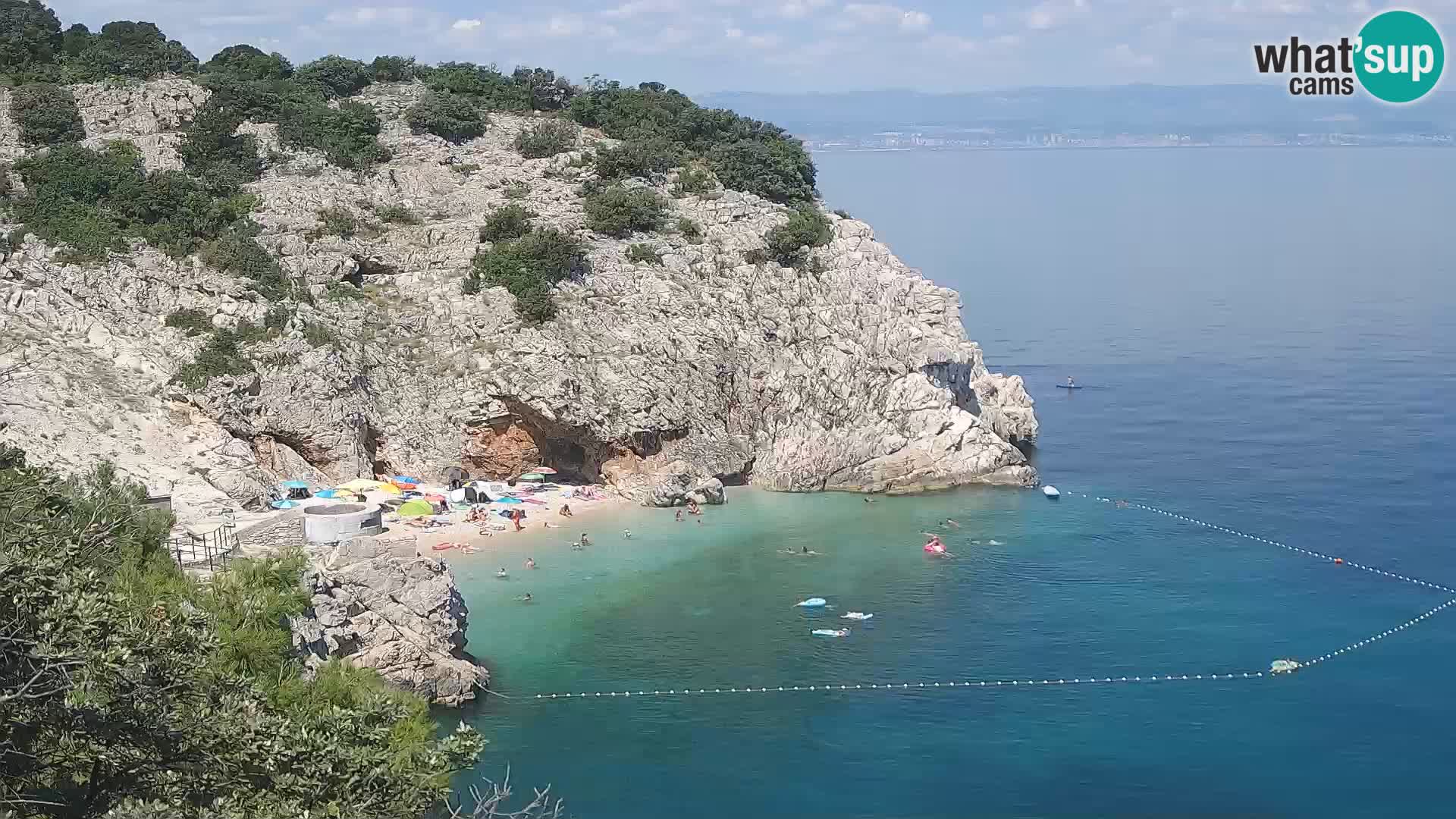 Cámara web de la playa de Brseč en Mošćenička Draga, Croacia