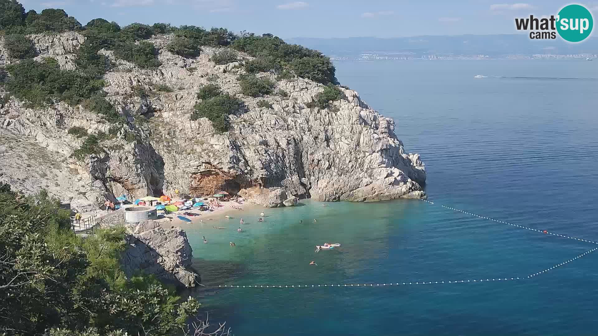 Cámara web de la playa de Brseč en Mošćenička Draga, Croacia