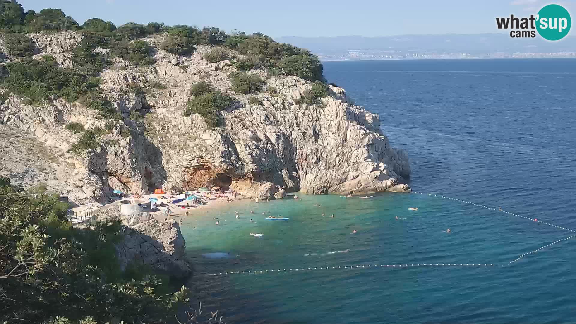 Webcam plage Brseč à Mošćenička Draga, Croatie