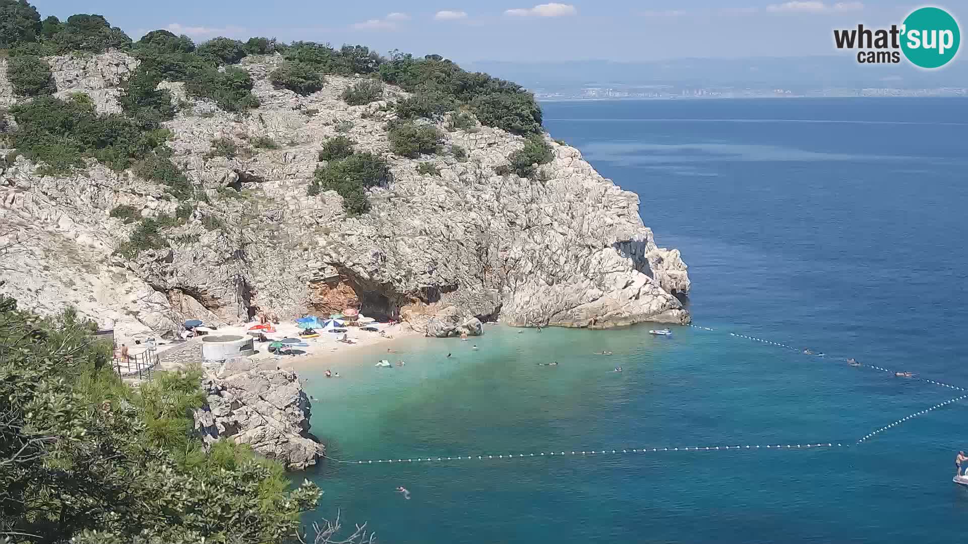 Cámara web de la playa de Brseč en Mošćenička Draga, Croacia