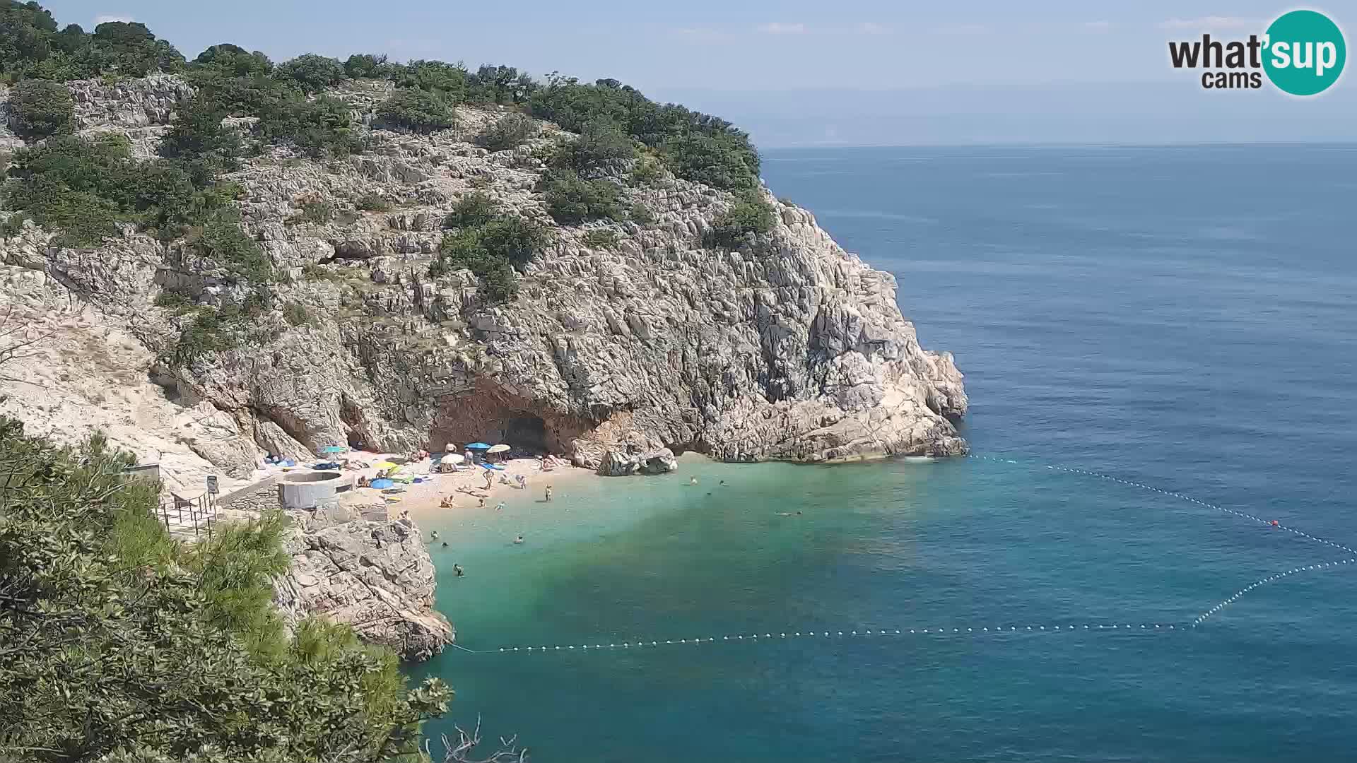 Cámara web de la playa de Brseč en Mošćenička Draga, Croacia