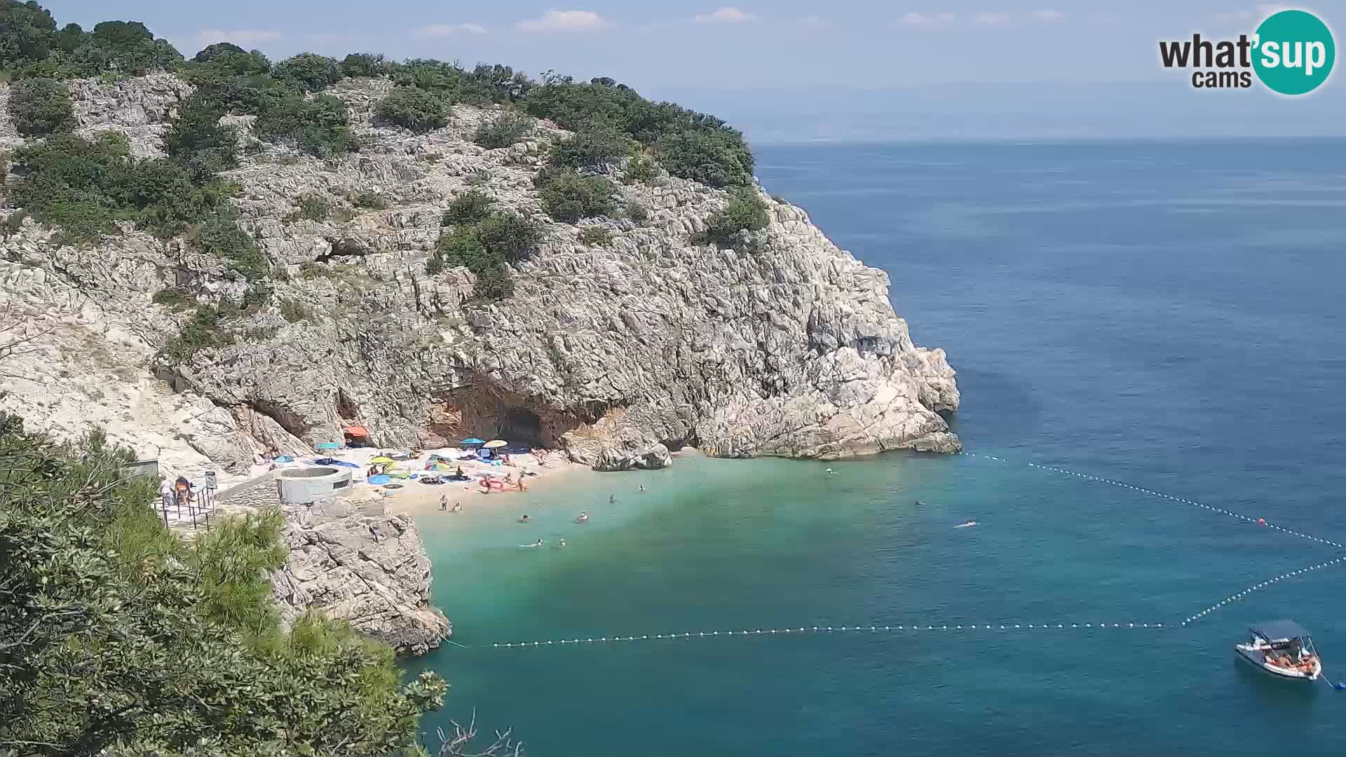 Webcam plage Brseč à Mošćenička Draga, Croatie