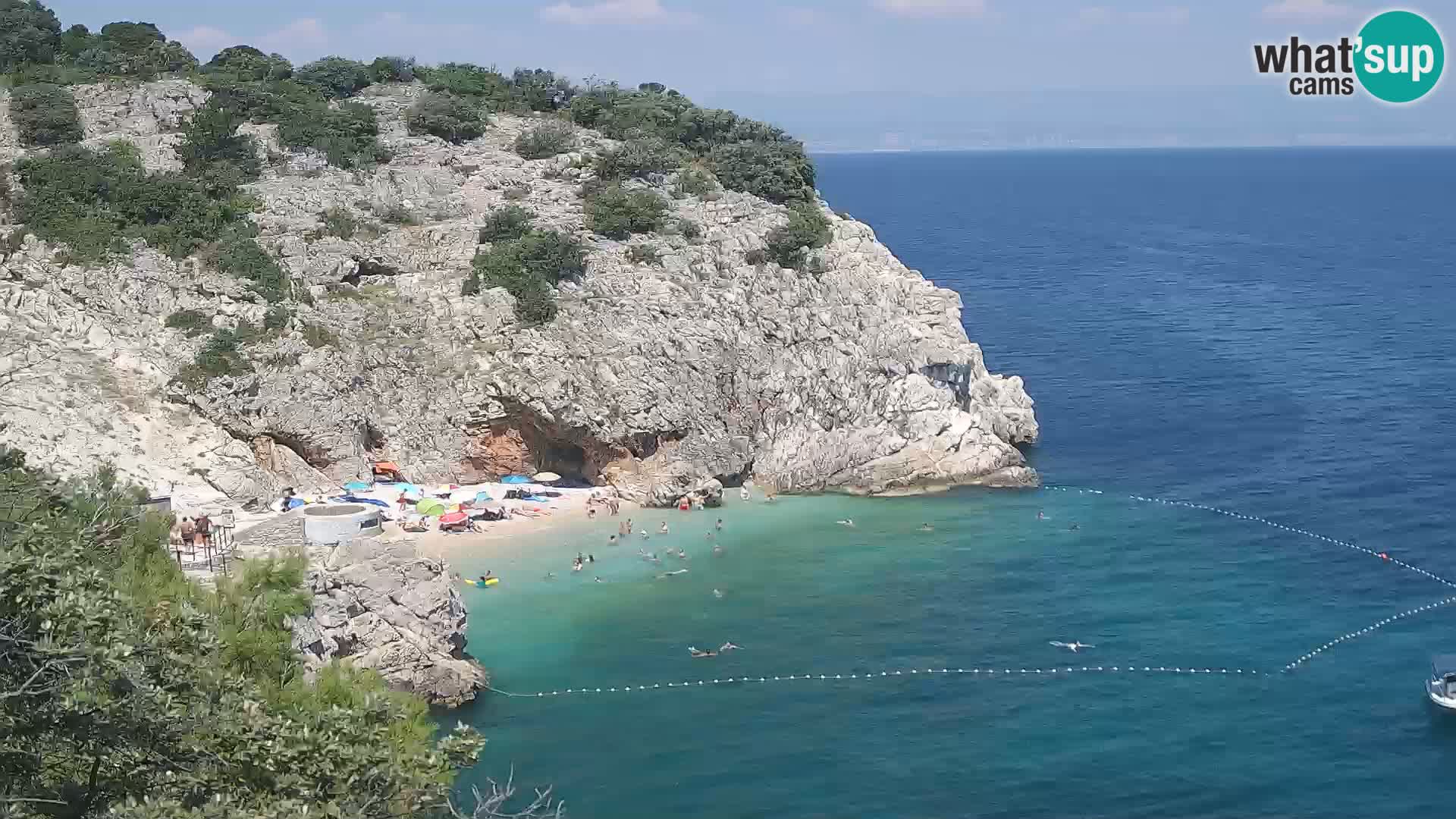 Webcam plage Brseč à Mošćenička Draga, Croatie
