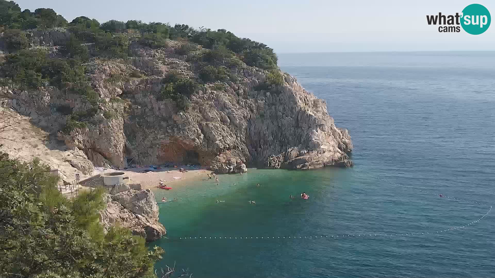 Cámara web de la playa de Brseč en Mošćenička Draga, Croacia
