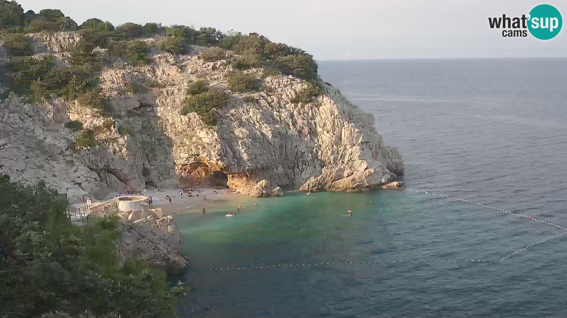Spletna kamera Brseč plaža – Mošćenička Draga – Hrvaška