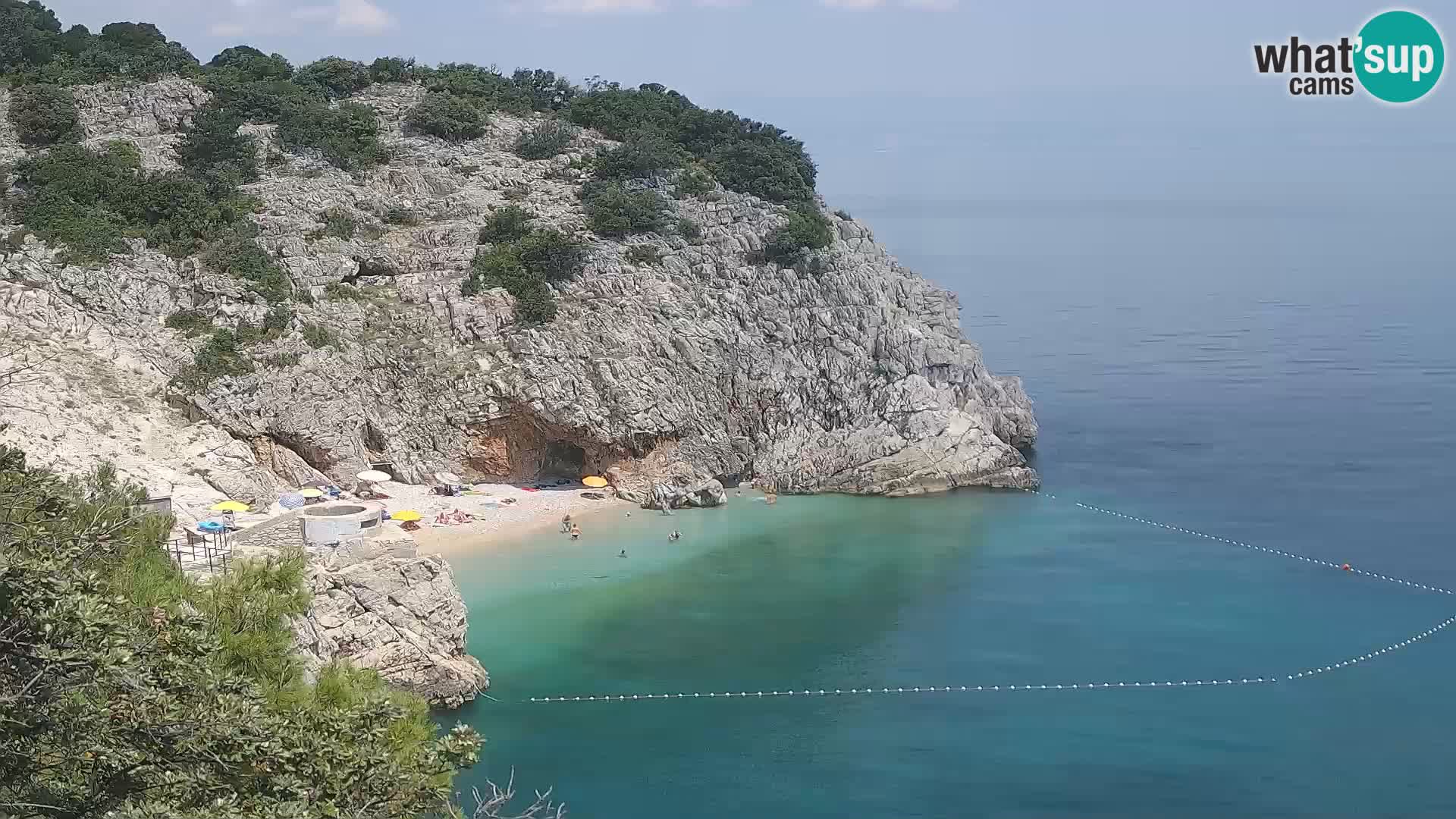 Cámara web de la playa de Brseč en Mošćenička Draga, Croacia