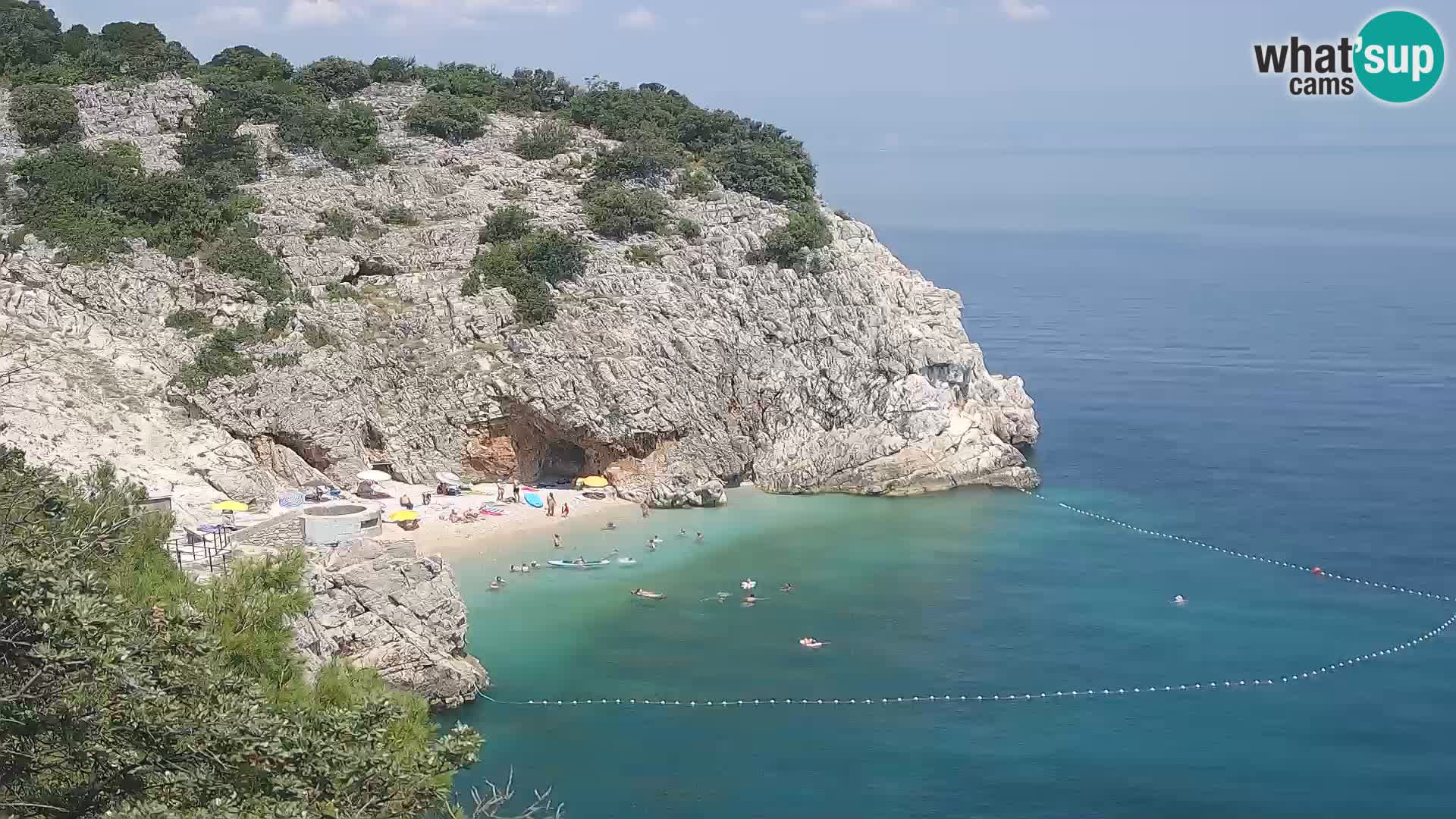 Webcam plage Brseč à Mošćenička Draga, Croatie