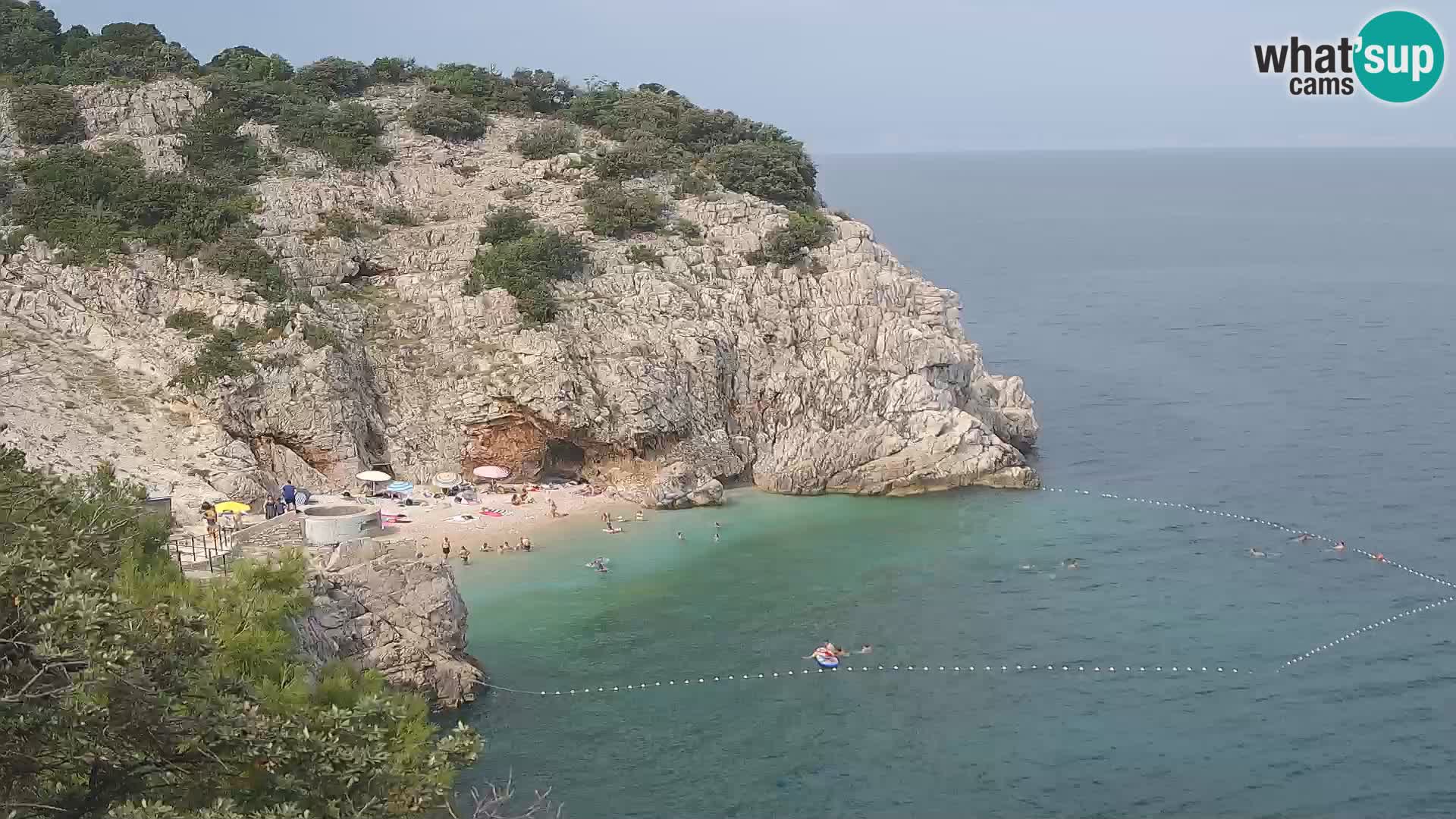Spletna kamera Brseč plaža – Mošćenička Draga – Hrvaška