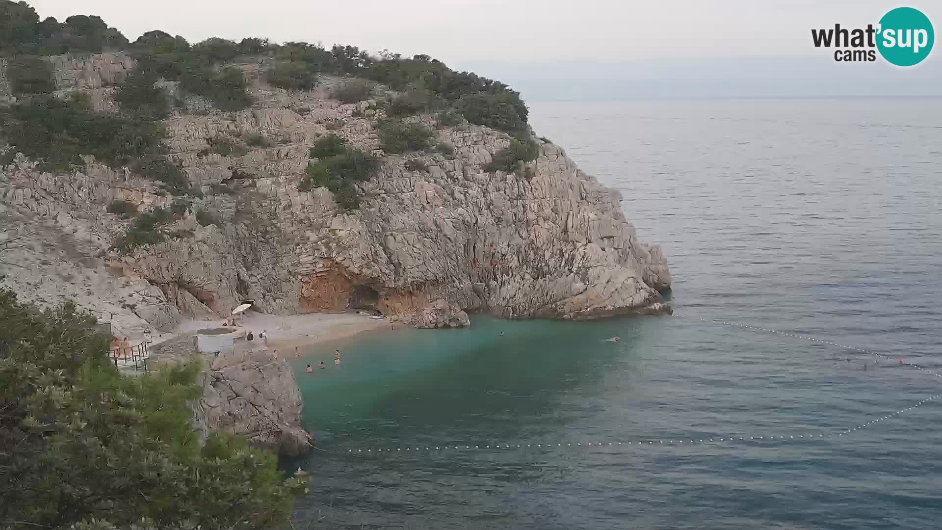 Webcam plage Brseč à Mošćenička Draga, Croatie