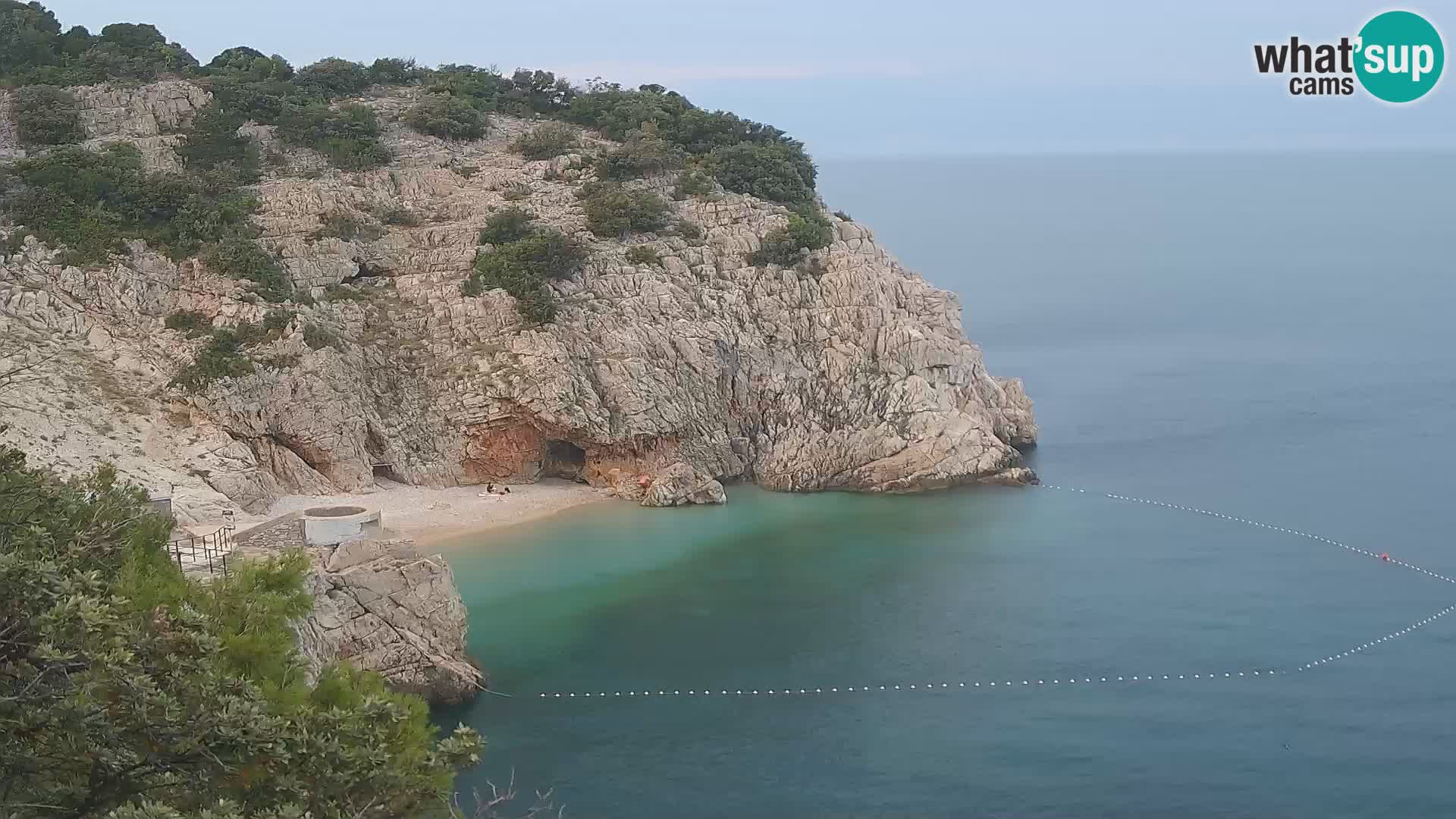 Spletna kamera Brseč plaža – Mošćenička Draga – Hrvaška