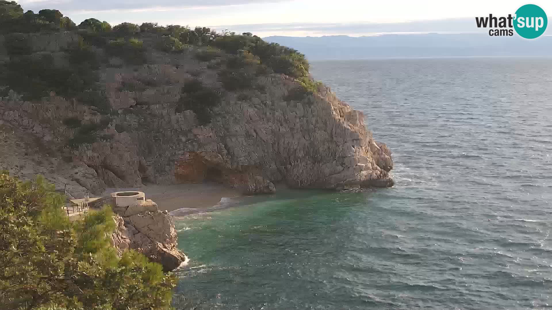 Cámara web de la playa de Brseč en Mošćenička Draga, Croacia