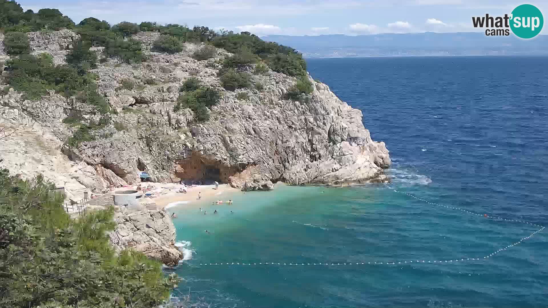Cámara web de la playa de Brseč en Mošćenička Draga, Croacia