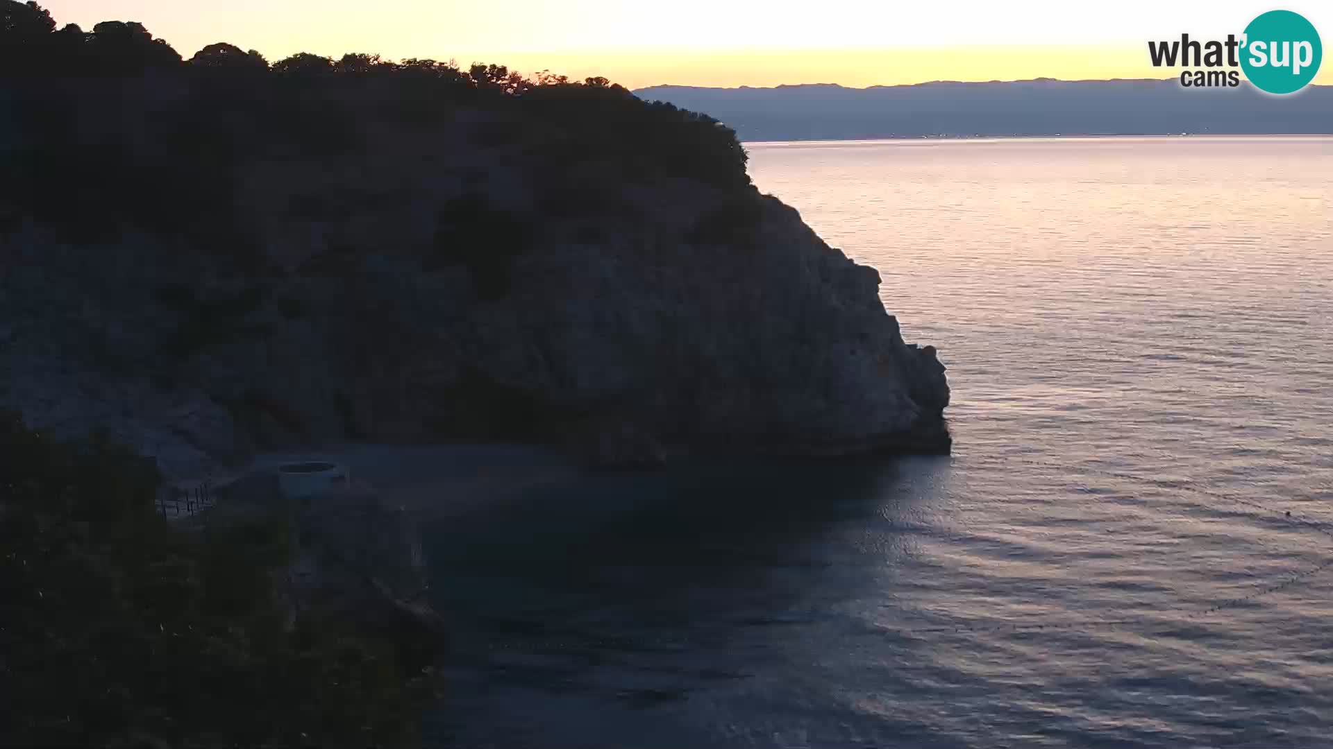 Cámara web de la playa de Brseč en Mošćenička Draga, Croacia