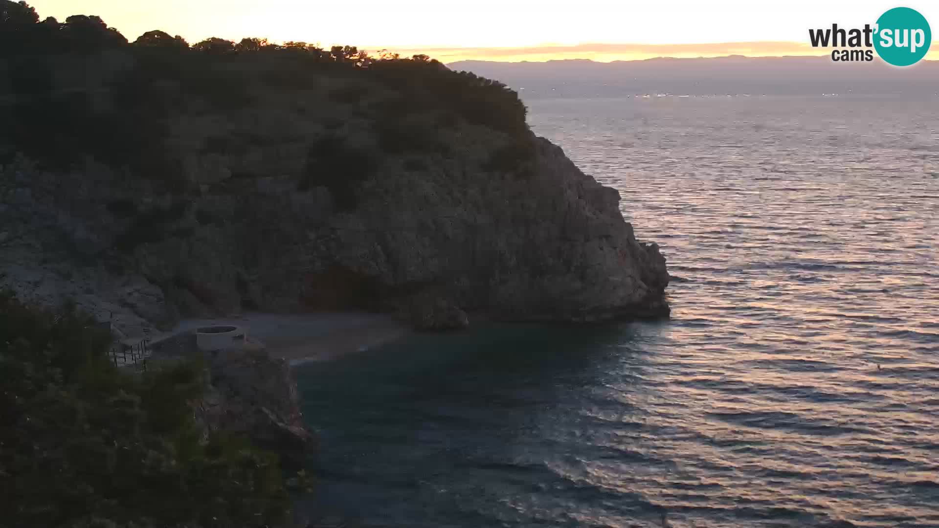 Cámara web de la playa de Brseč en Mošćenička Draga, Croacia