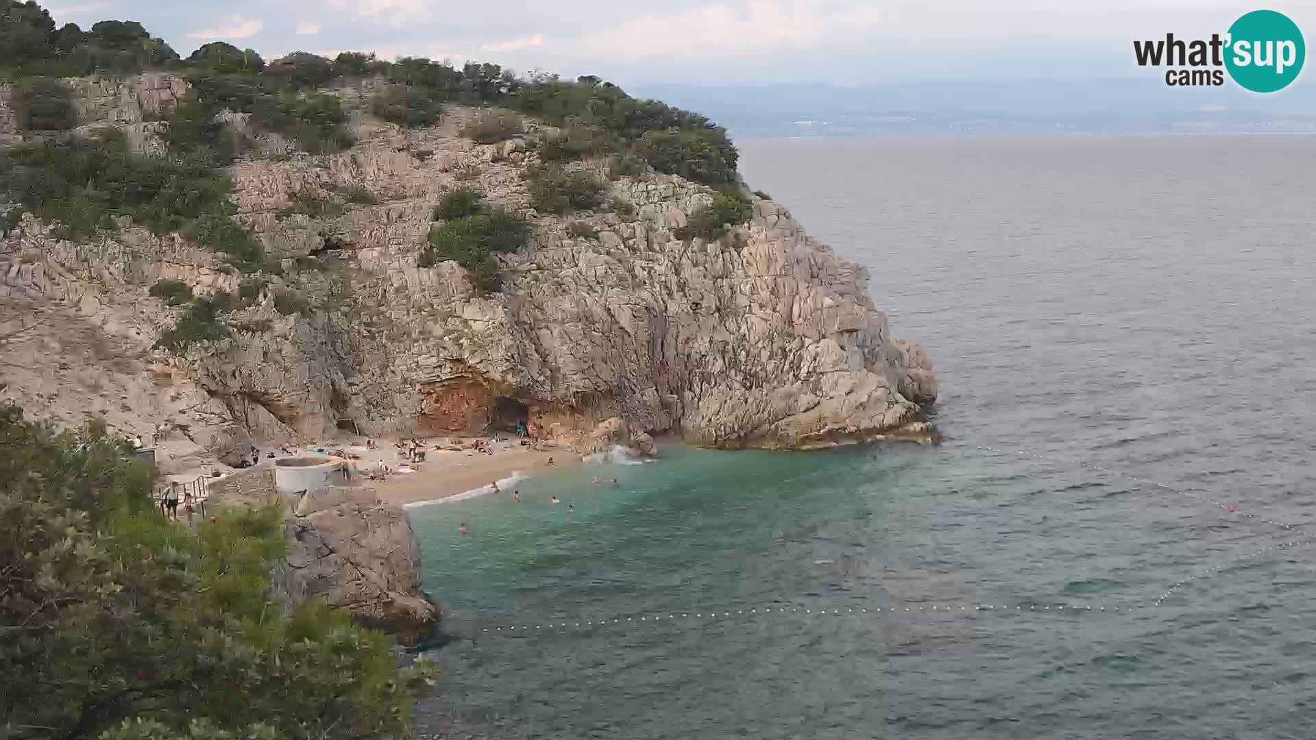 Webcam plage Brseč à Mošćenička Draga, Croatie