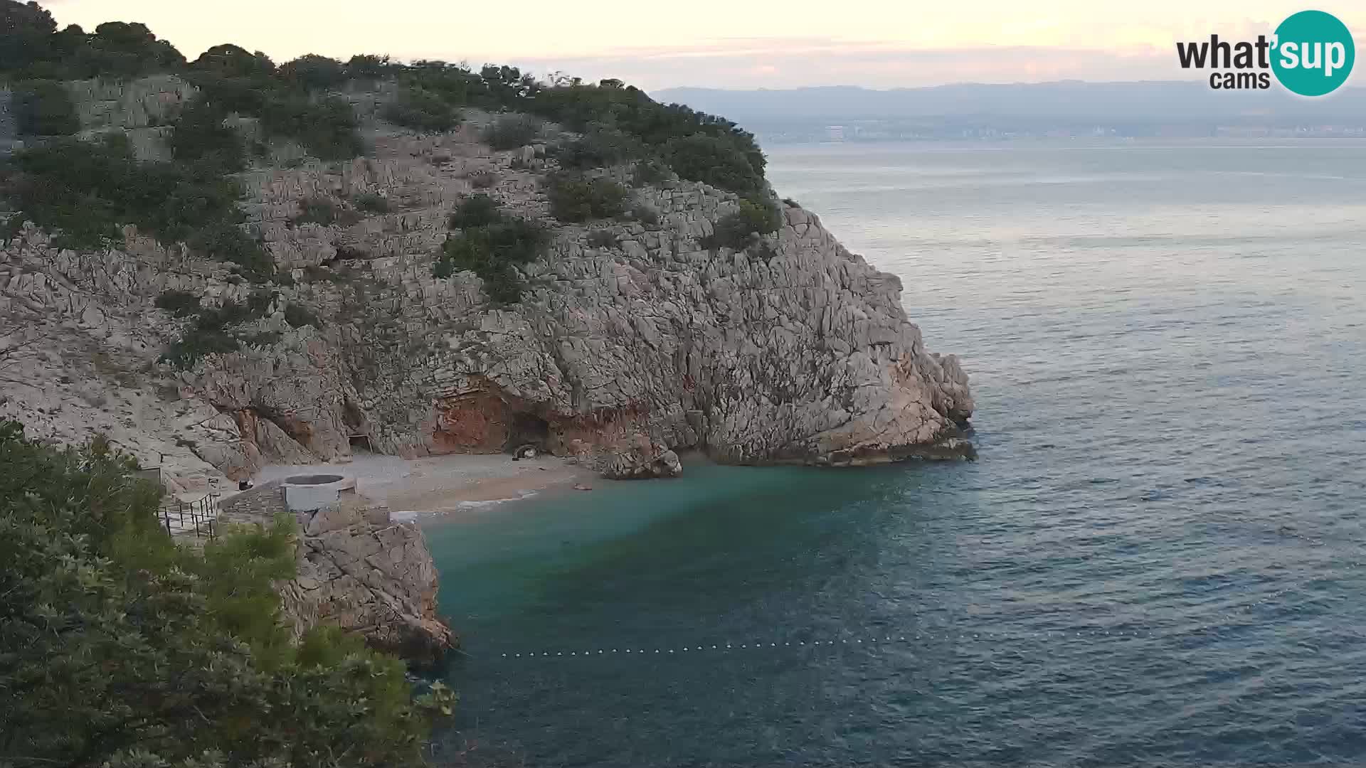Webcam plage Brseč à Mošćenička Draga, Croatie