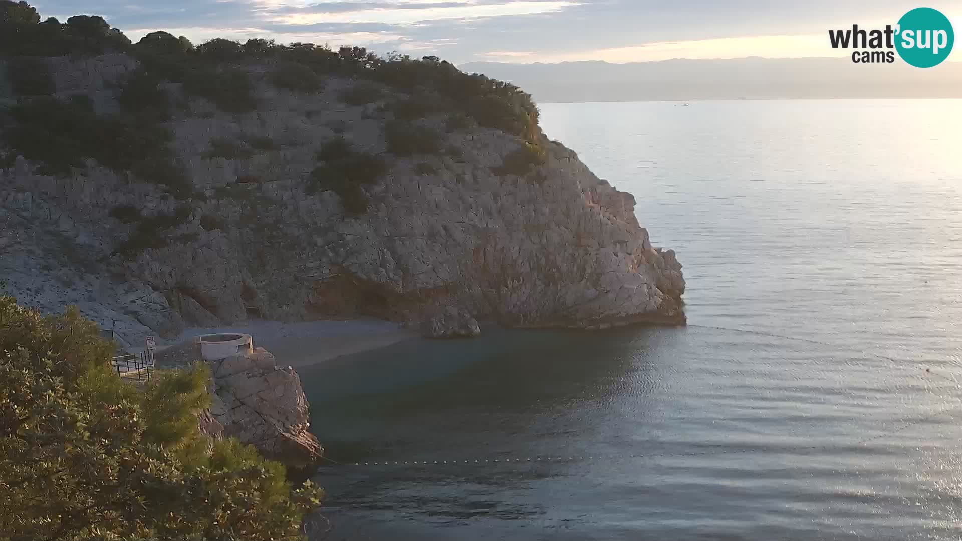 Cámara web de la playa de Brseč en Mošćenička Draga, Croacia