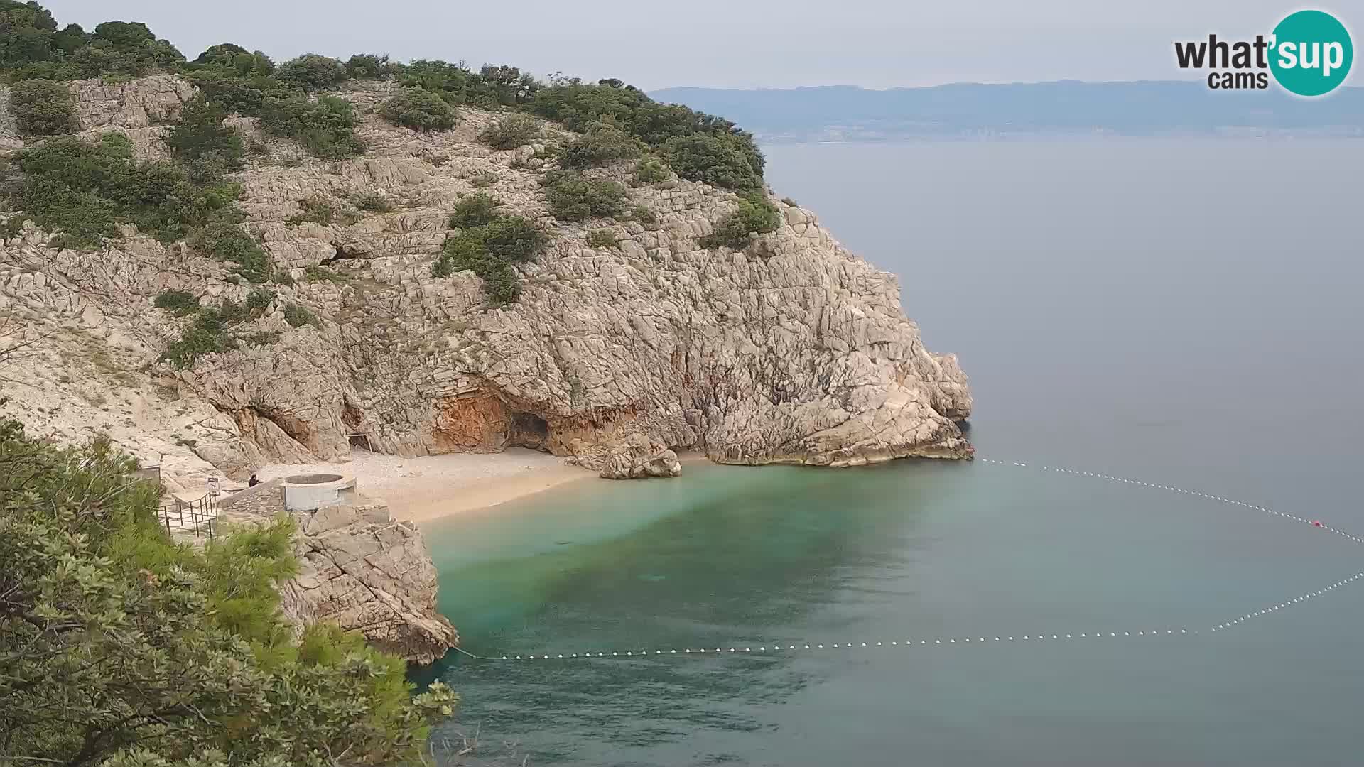 Webcam plage Brseč à Mošćenička Draga, Croatie