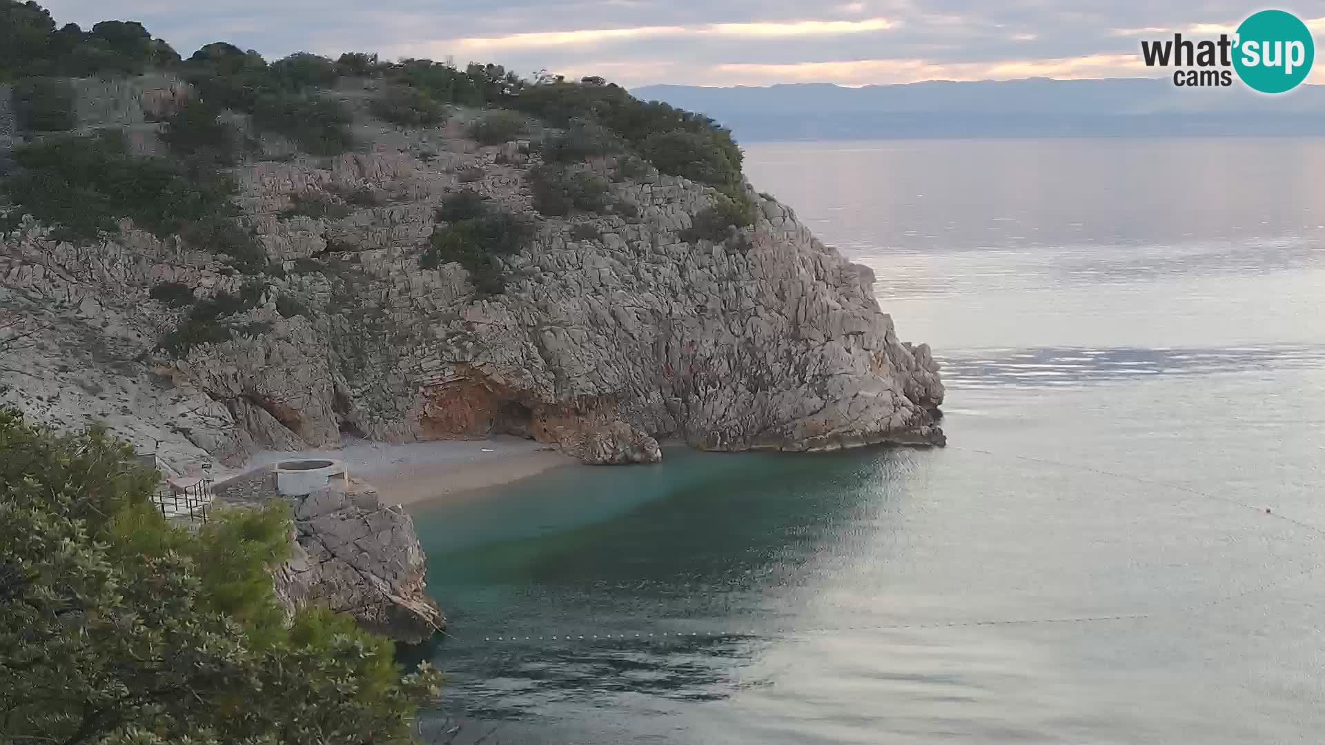Spletna kamera Brseč plaža – Mošćenička Draga – Hrvaška