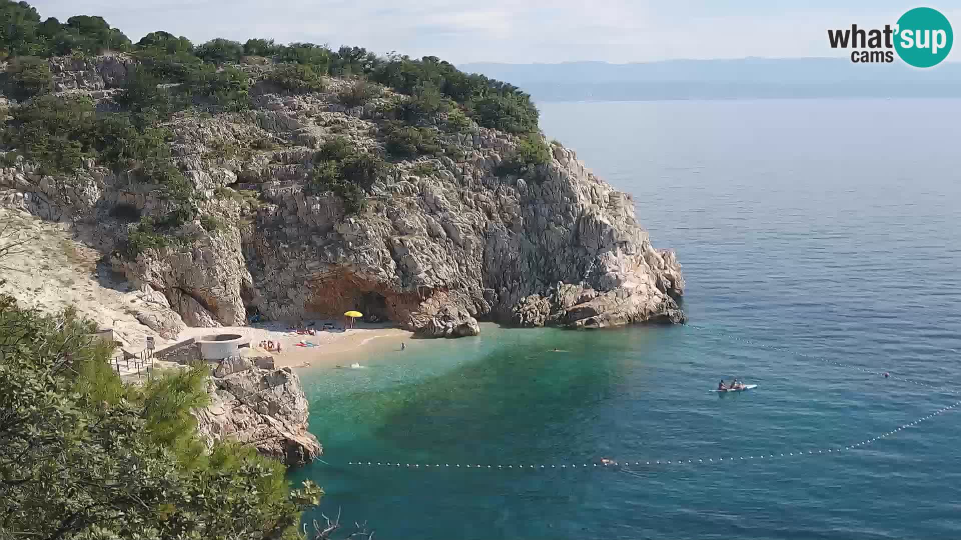 Spletna kamera Brseč plaža – Mošćenička Draga – Hrvaška