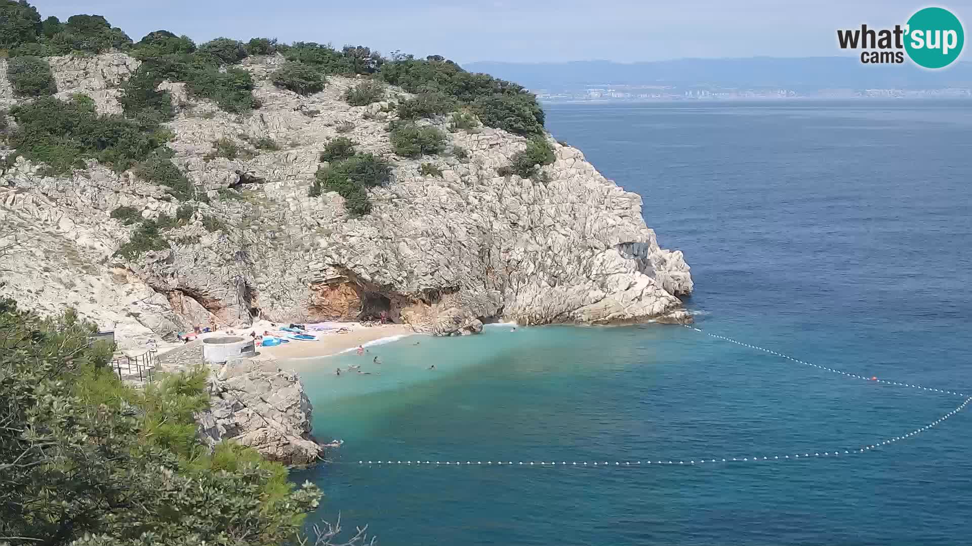 Cámara web de la playa de Brseč en Mošćenička Draga, Croacia
