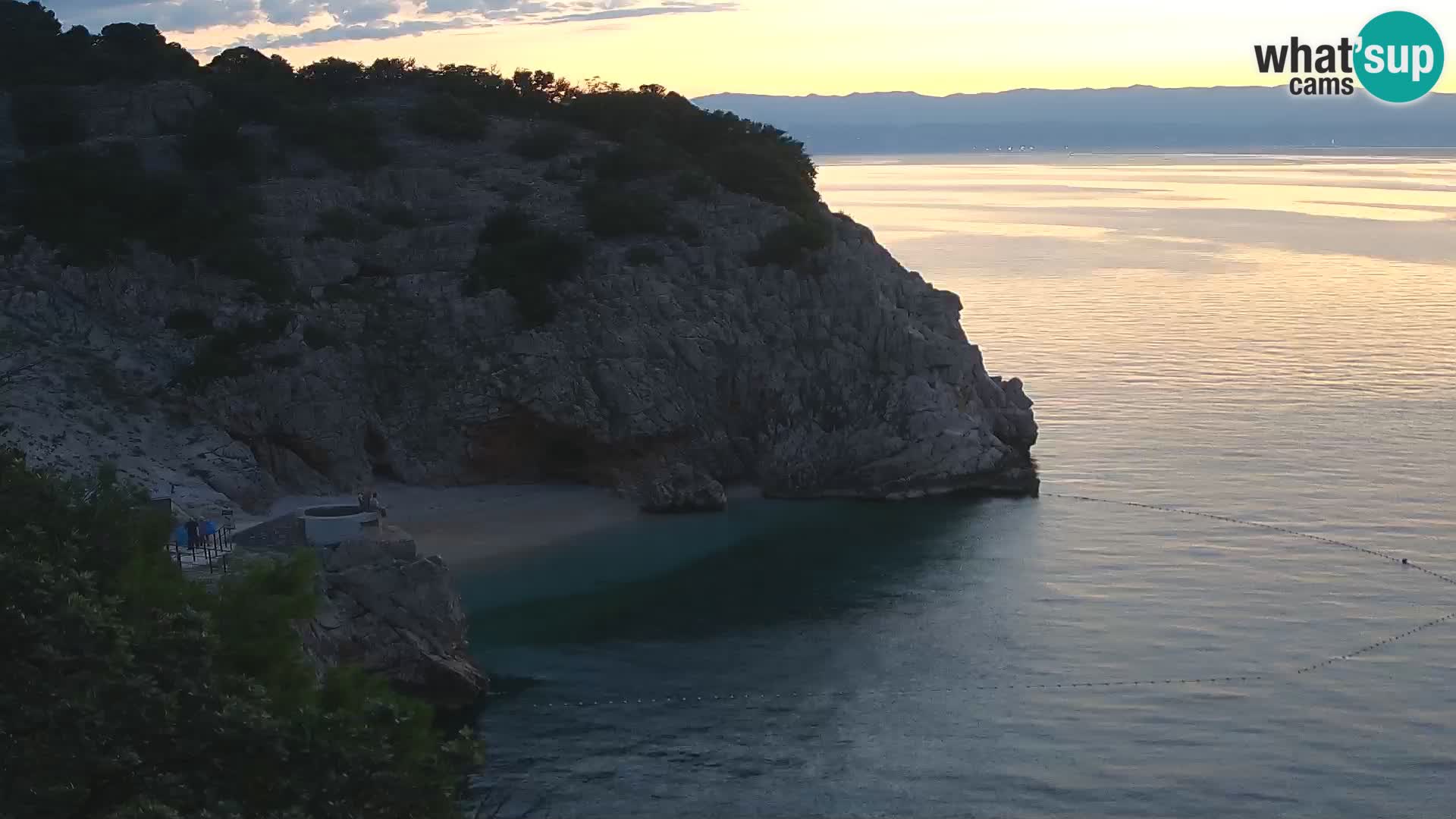 Webcam plage Brseč à Mošćenička Draga, Croatie
