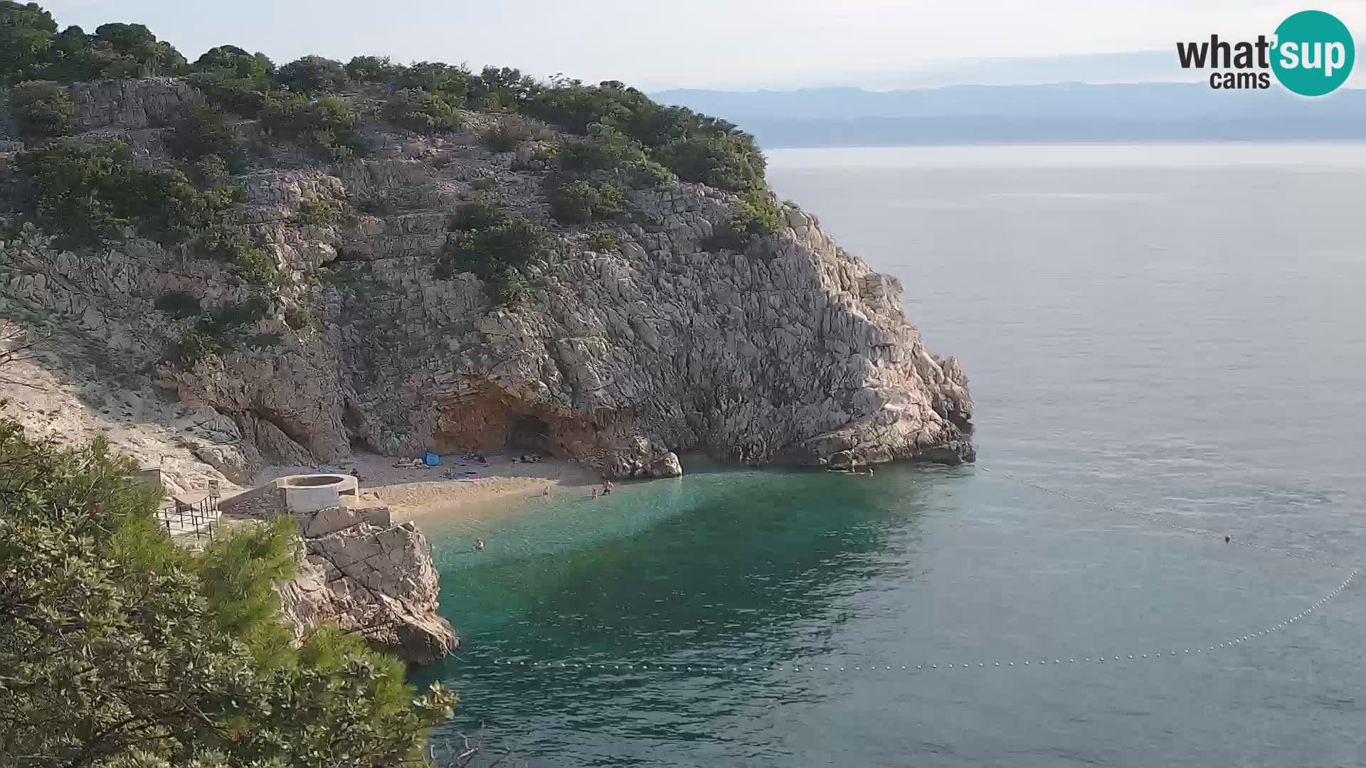 Spletna kamera Brseč plaža – Mošćenička Draga – Hrvaška