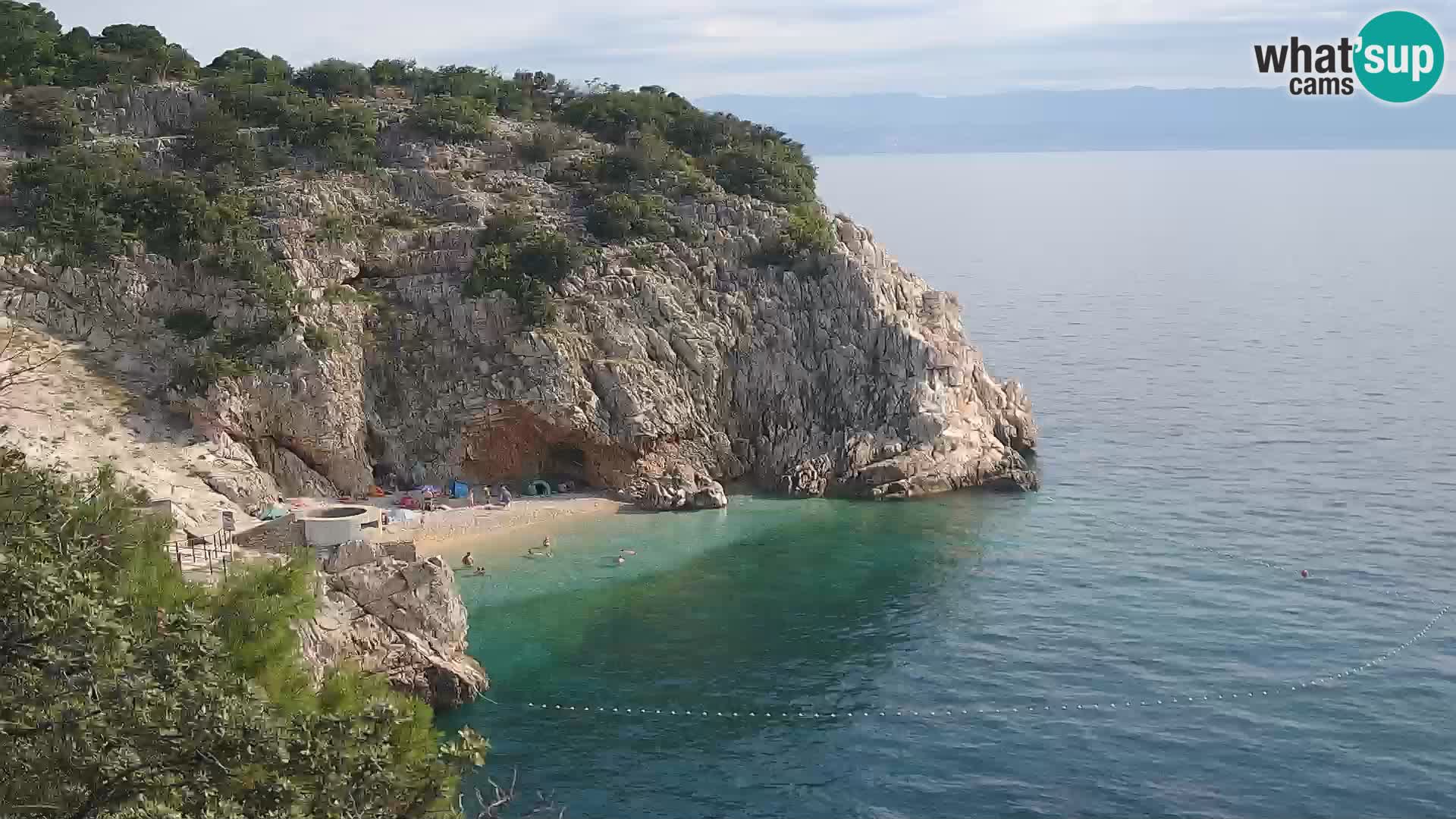 Spletna kamera Brseč plaža – Mošćenička Draga – Hrvaška