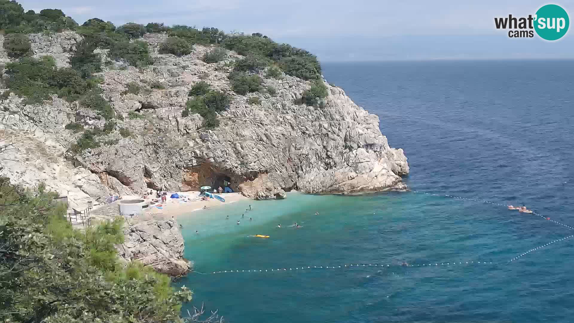 Cámara web de la playa de Brseč en Mošćenička Draga, Croacia