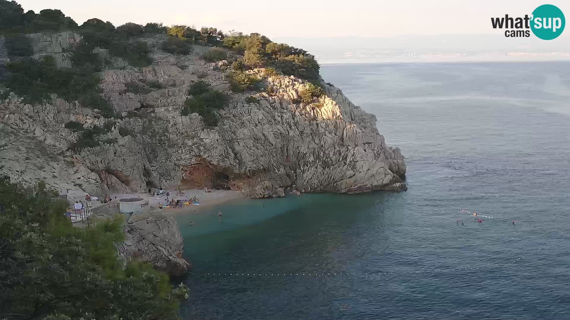 Cámara web de la playa de Brseč en Mošćenička Draga, Croacia