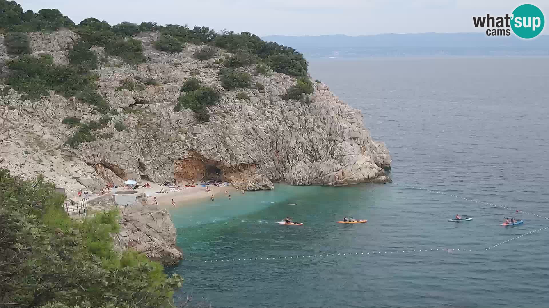 Cámara web de la playa de Brseč en Mošćenička Draga, Croacia