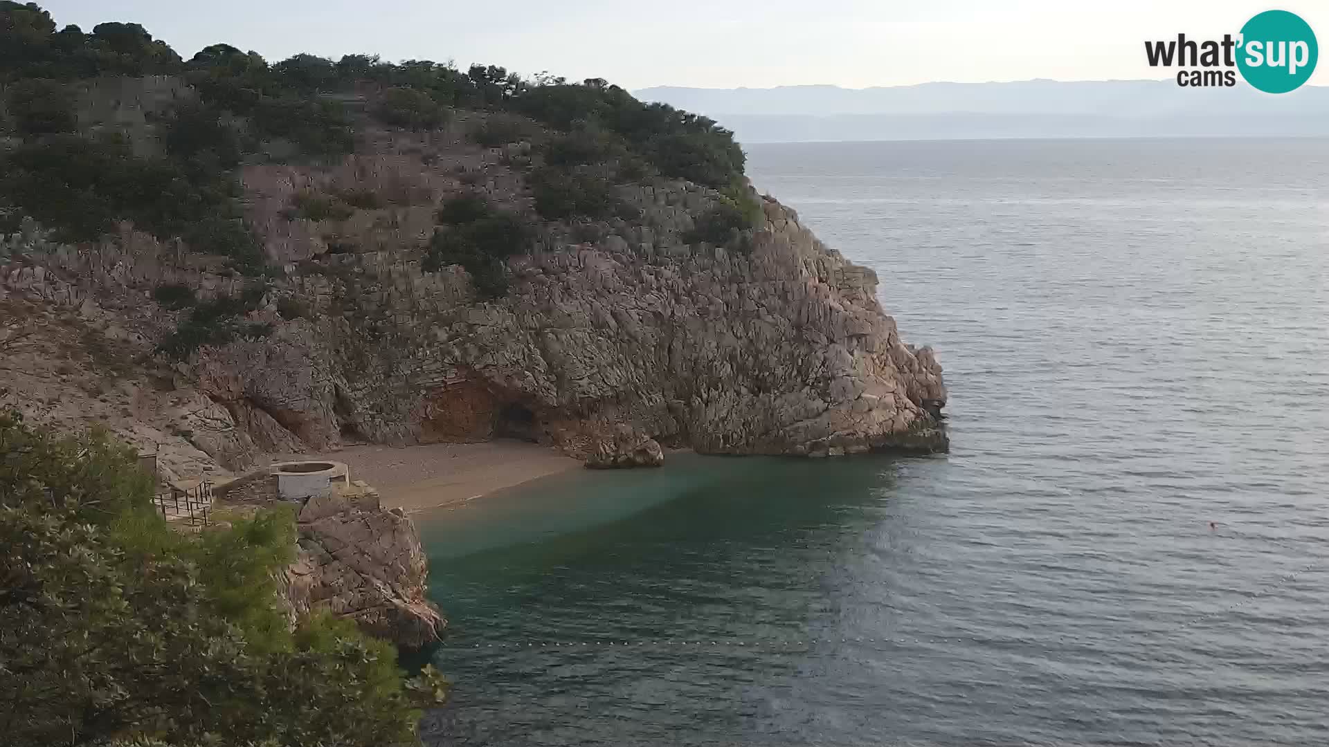 Spletna kamera Brseč plaža – Mošćenička Draga – Hrvaška