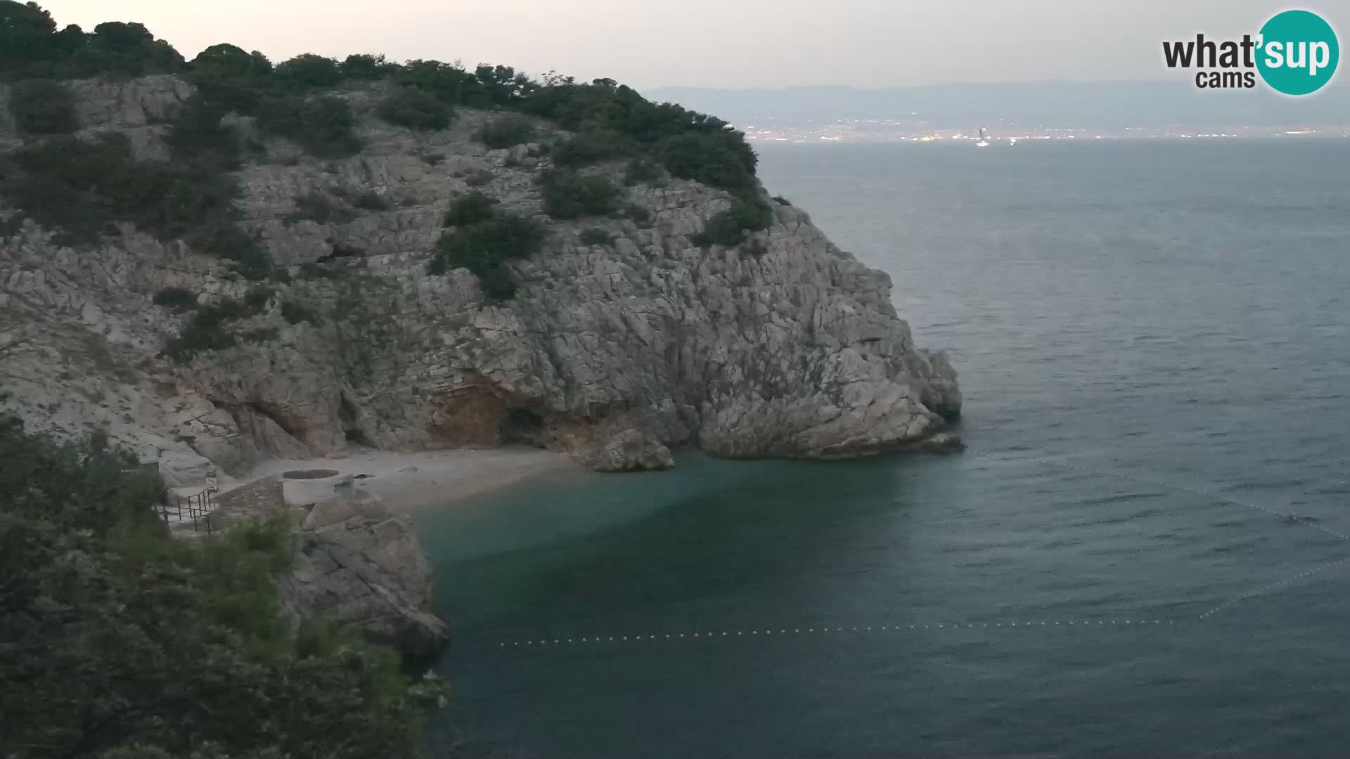 Cámara web de la playa de Brseč en Mošćenička Draga, Croacia