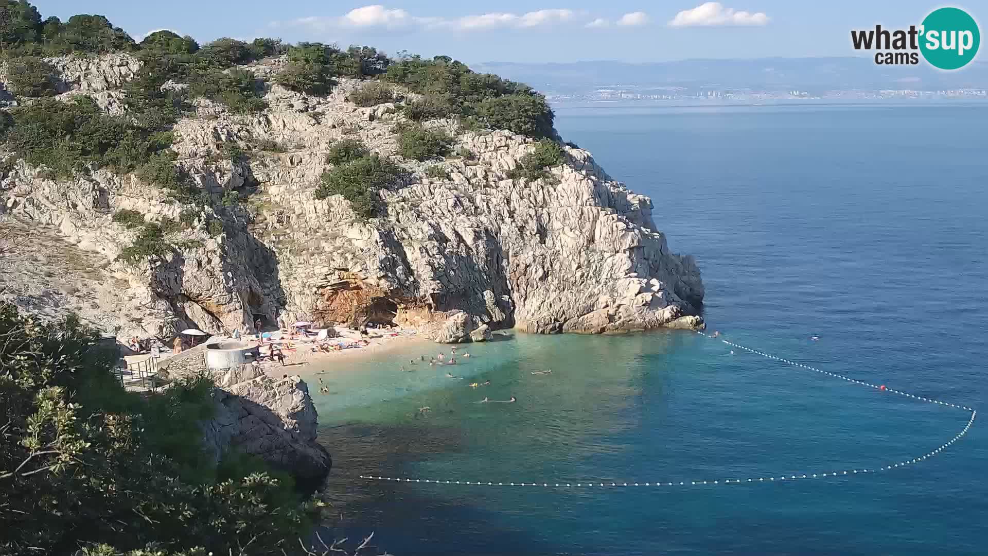 Cámara web de la playa de Brseč en Mošćenička Draga, Croacia