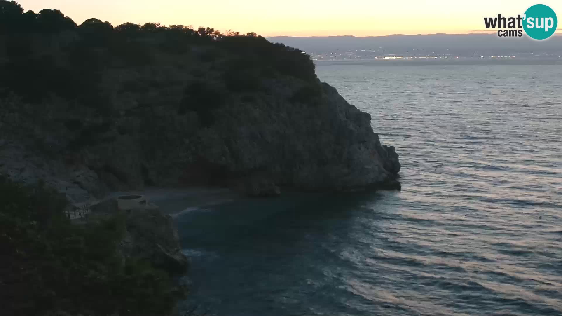 Cámara web de la playa de Brseč en Mošćenička Draga, Croacia