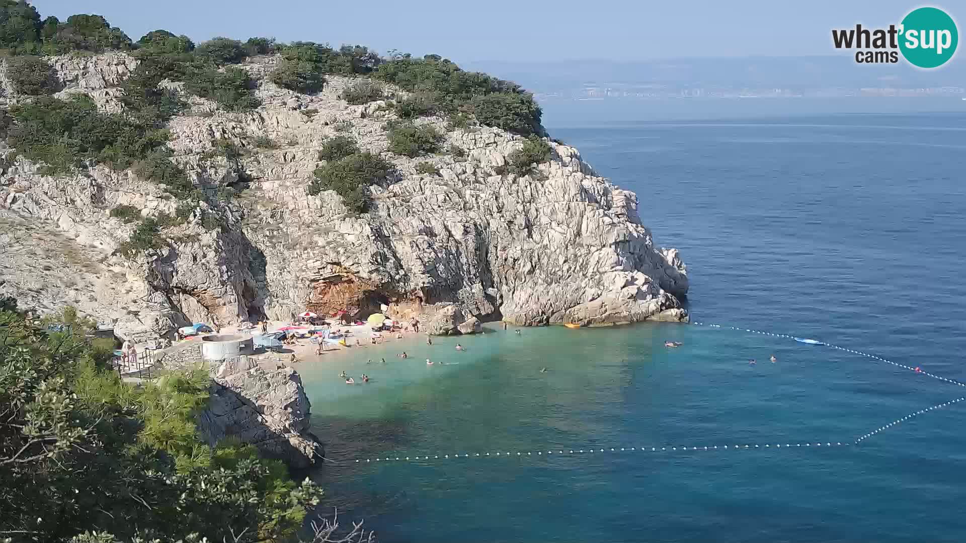 Webcam plage Brseč à Mošćenička Draga, Croatie