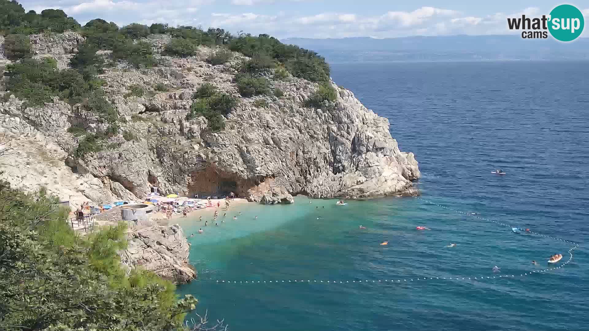 Cámara web de la playa de Brseč en Mošćenička Draga, Croacia