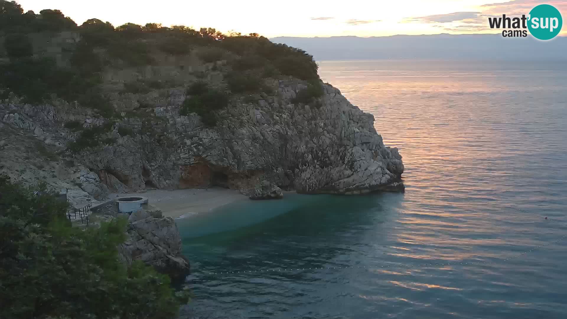 Cámara web de la playa de Brseč en Mošćenička Draga, Croacia