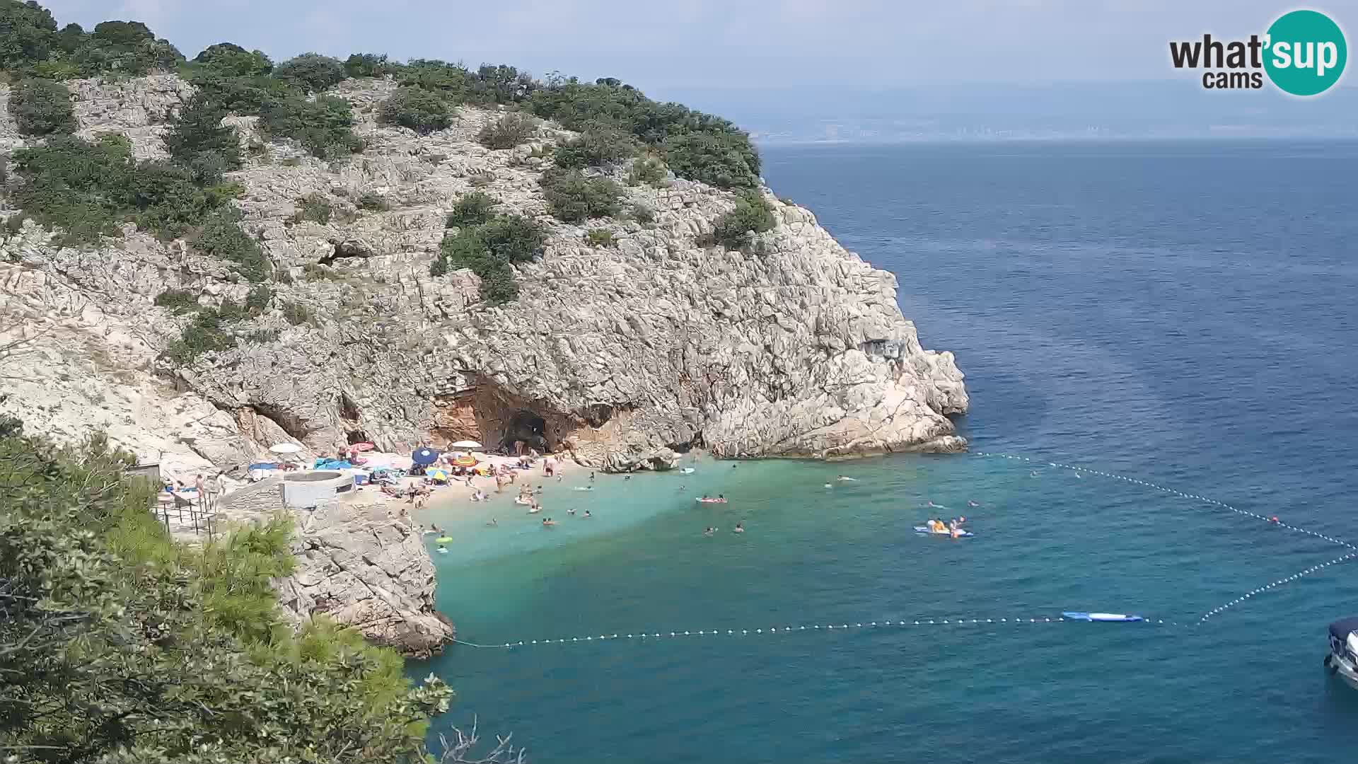 Cámara web de la playa de Brseč en Mošćenička Draga, Croacia