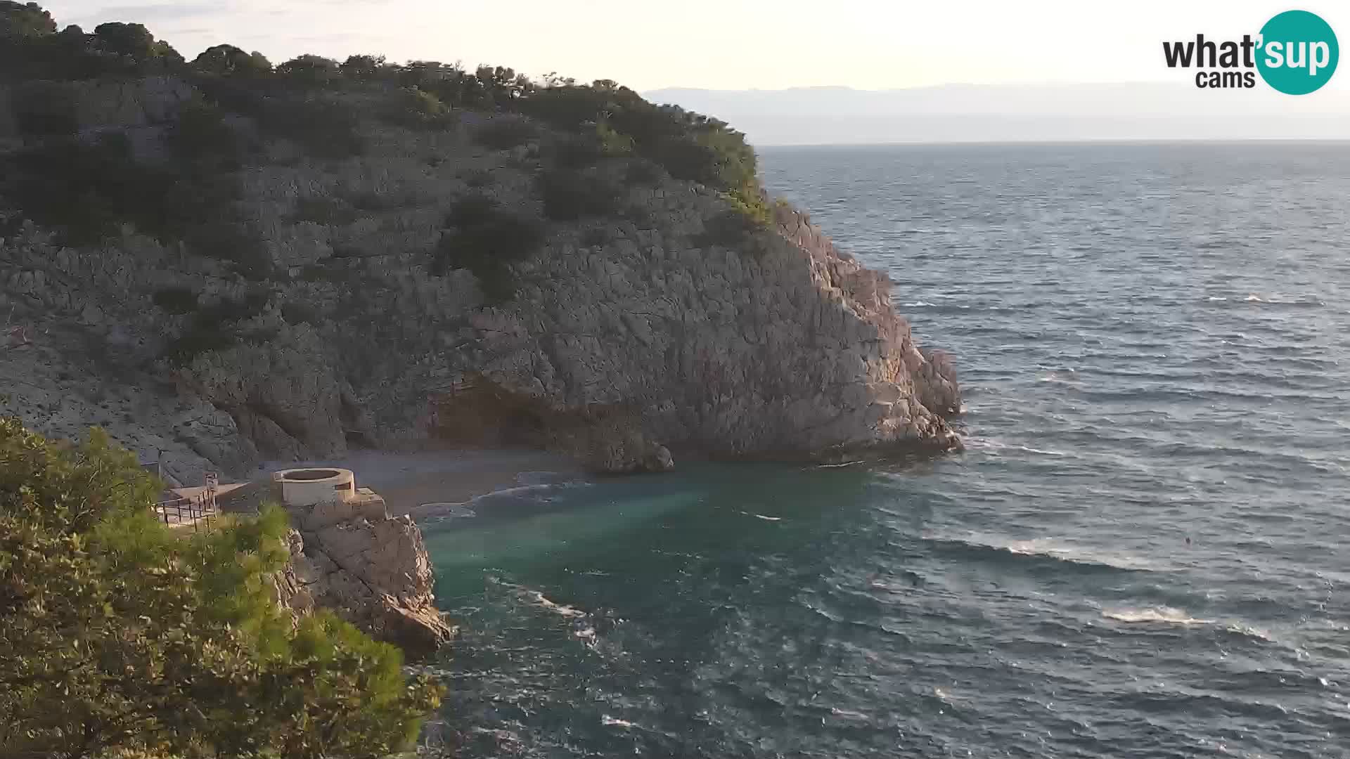 Webcam plage Brseč à Mošćenička Draga, Croatie