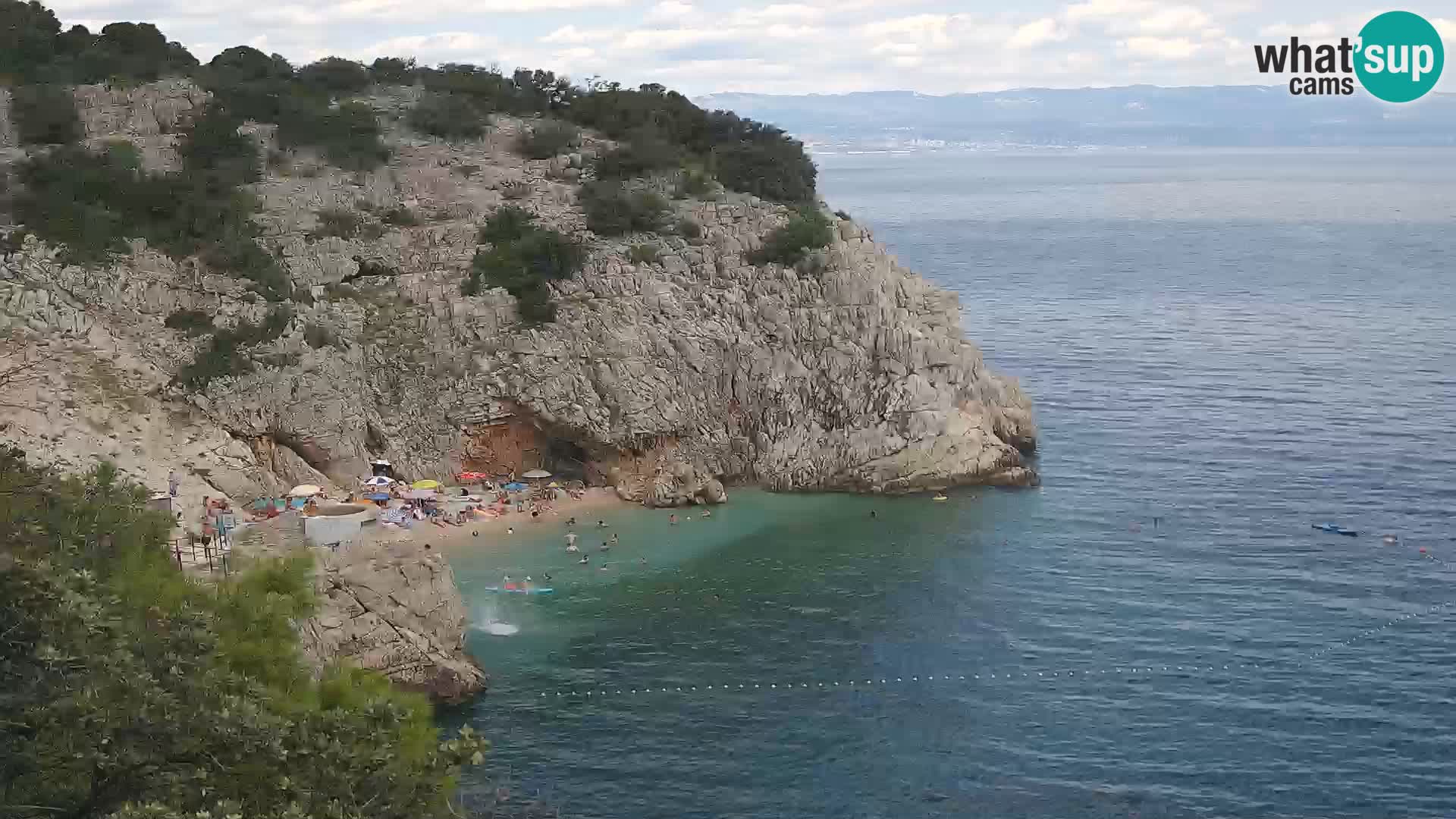 Webcam plage Brseč à Mošćenička Draga, Croatie
