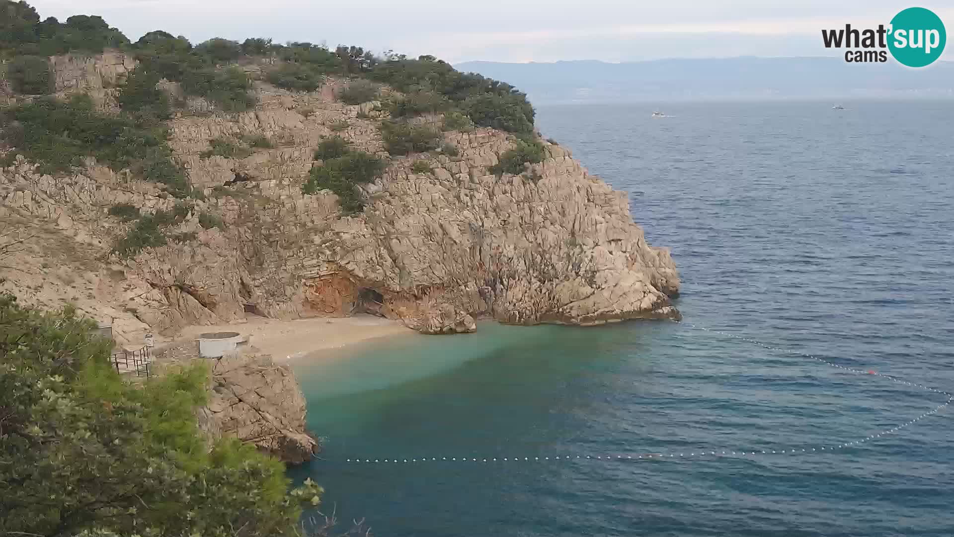 Webcam plage Brseč à Mošćenička Draga, Croatie