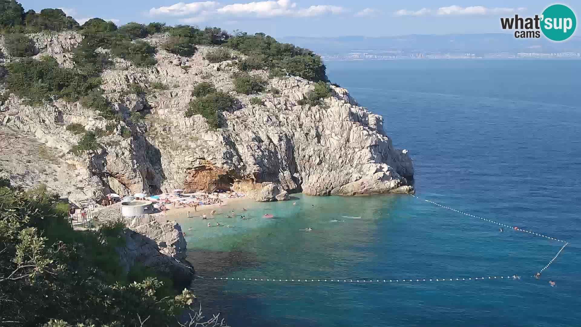 Cámara web de la playa de Brseč en Mošćenička Draga, Croacia