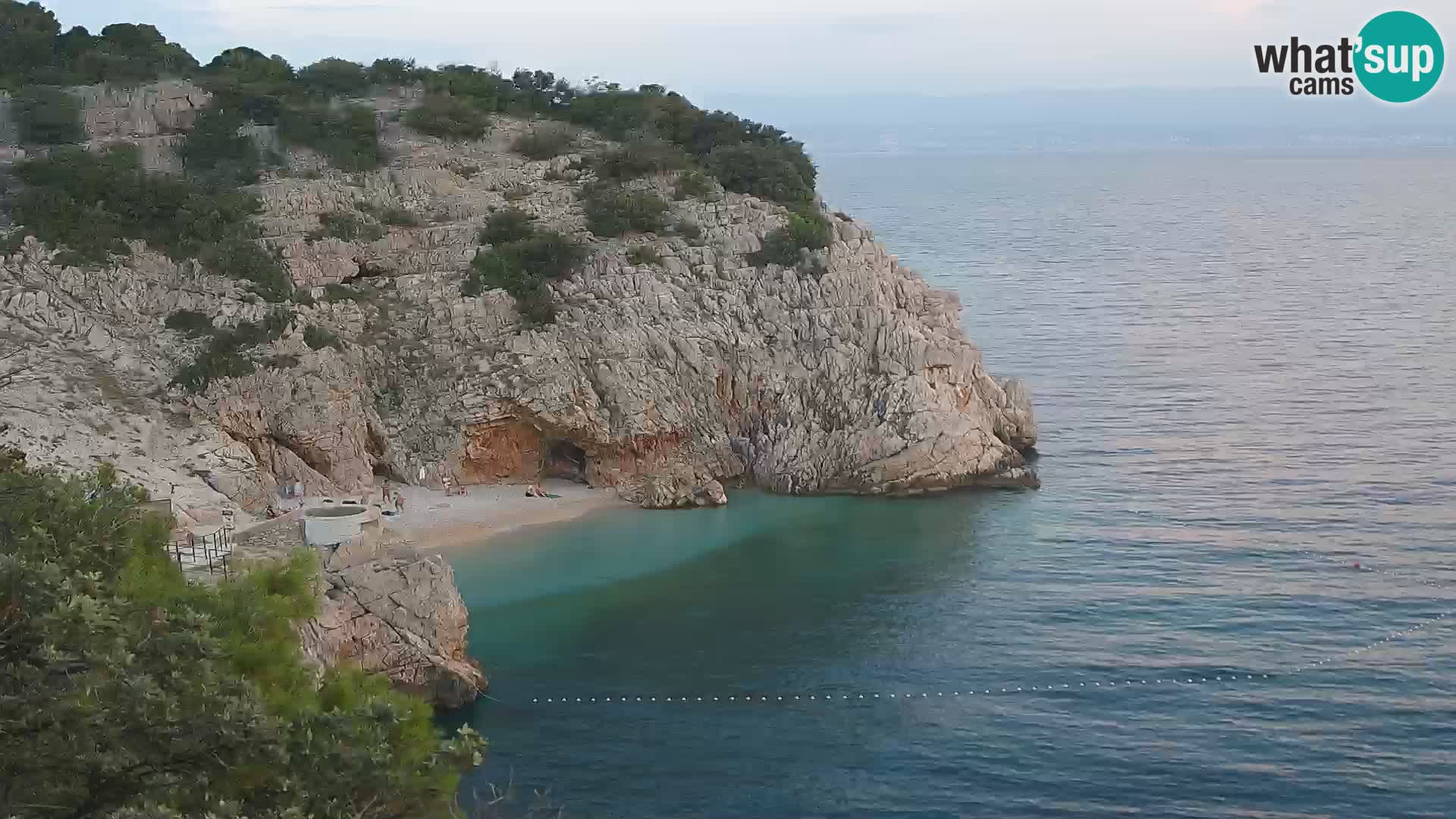 Webcam plage Brseč à Mošćenička Draga, Croatie